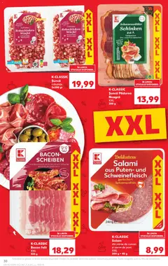 Ofertele Kaufland valabile de la 04.03.2026 | Pagină: 30 | Produse: Bacon, Salam, Șuncă, Carne De Porc