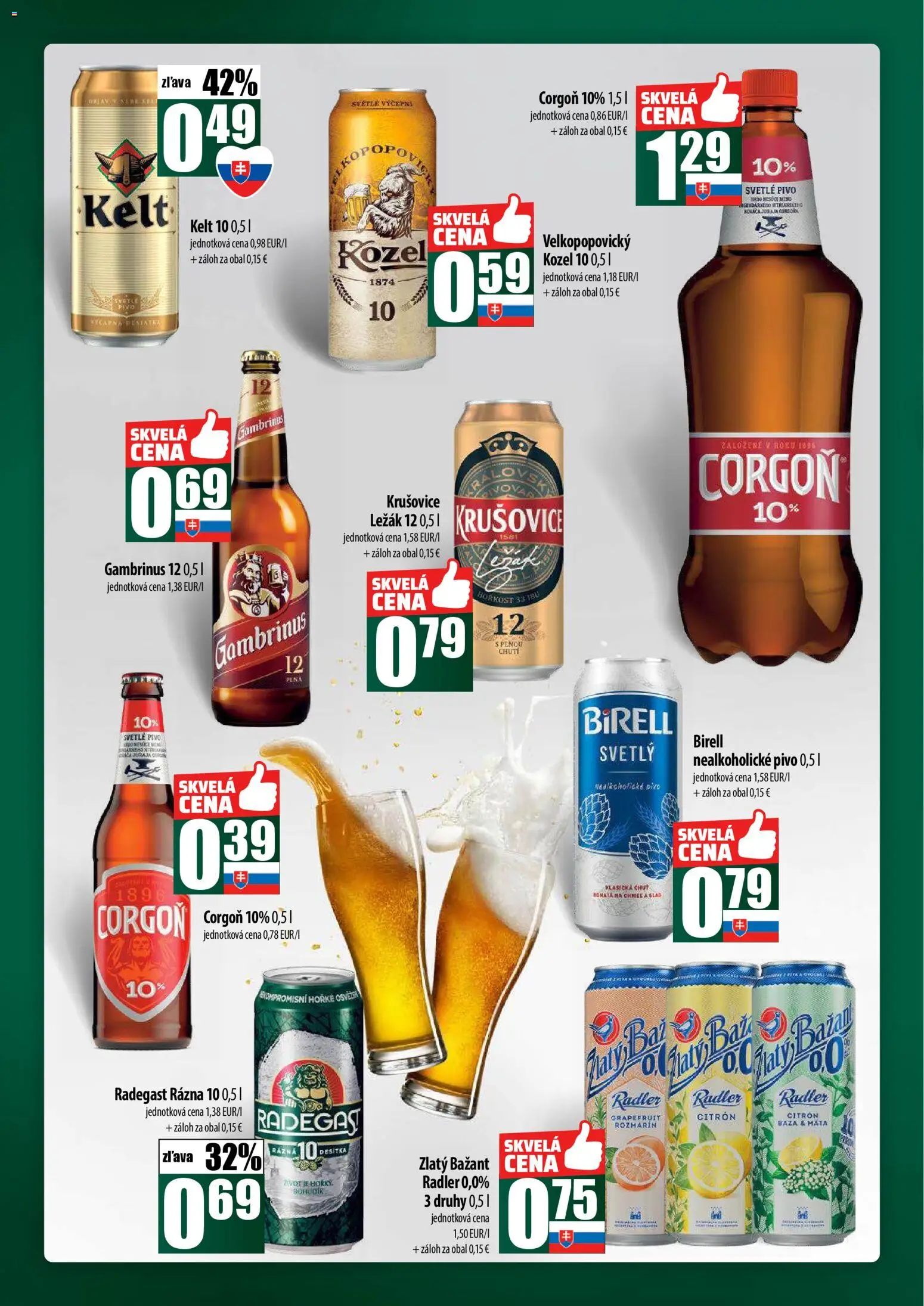 Nové COOP Jednota akcie – leták je platný od 23.10.2025 | Strana: 56 | Produkty: Pivo, Grapefruit, Nealkoholické pivo, Gambrinus