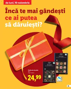 Ofertele Lidl valabile de la 23.10.2025 | Pagină: 35 | Produse: Praline, Ciocolată