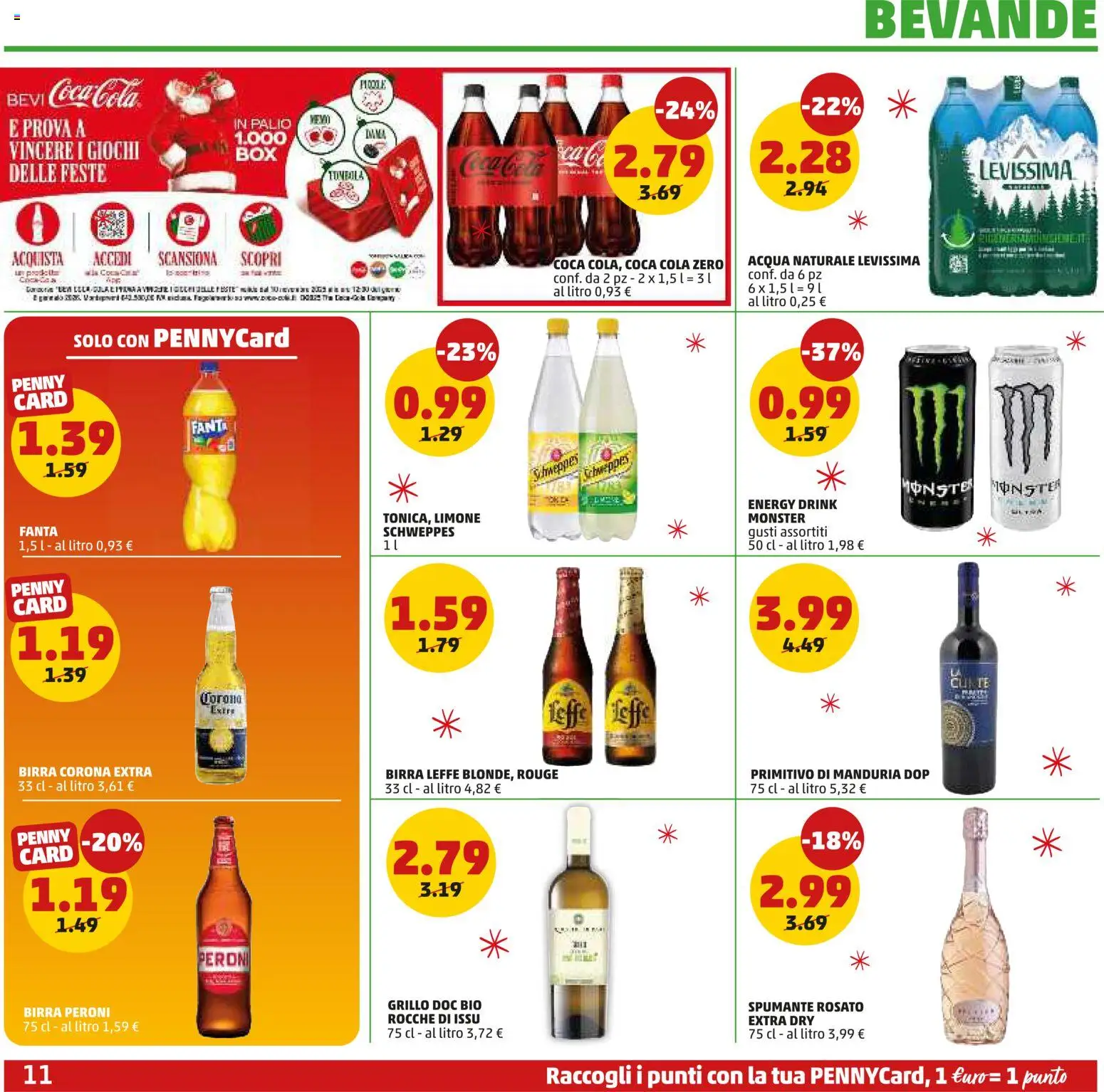 Volantino PENNY del 15.12.2025 | Pagina: 11 | Prodotti: Acqua, Limone, Acqua naturale, Fanta