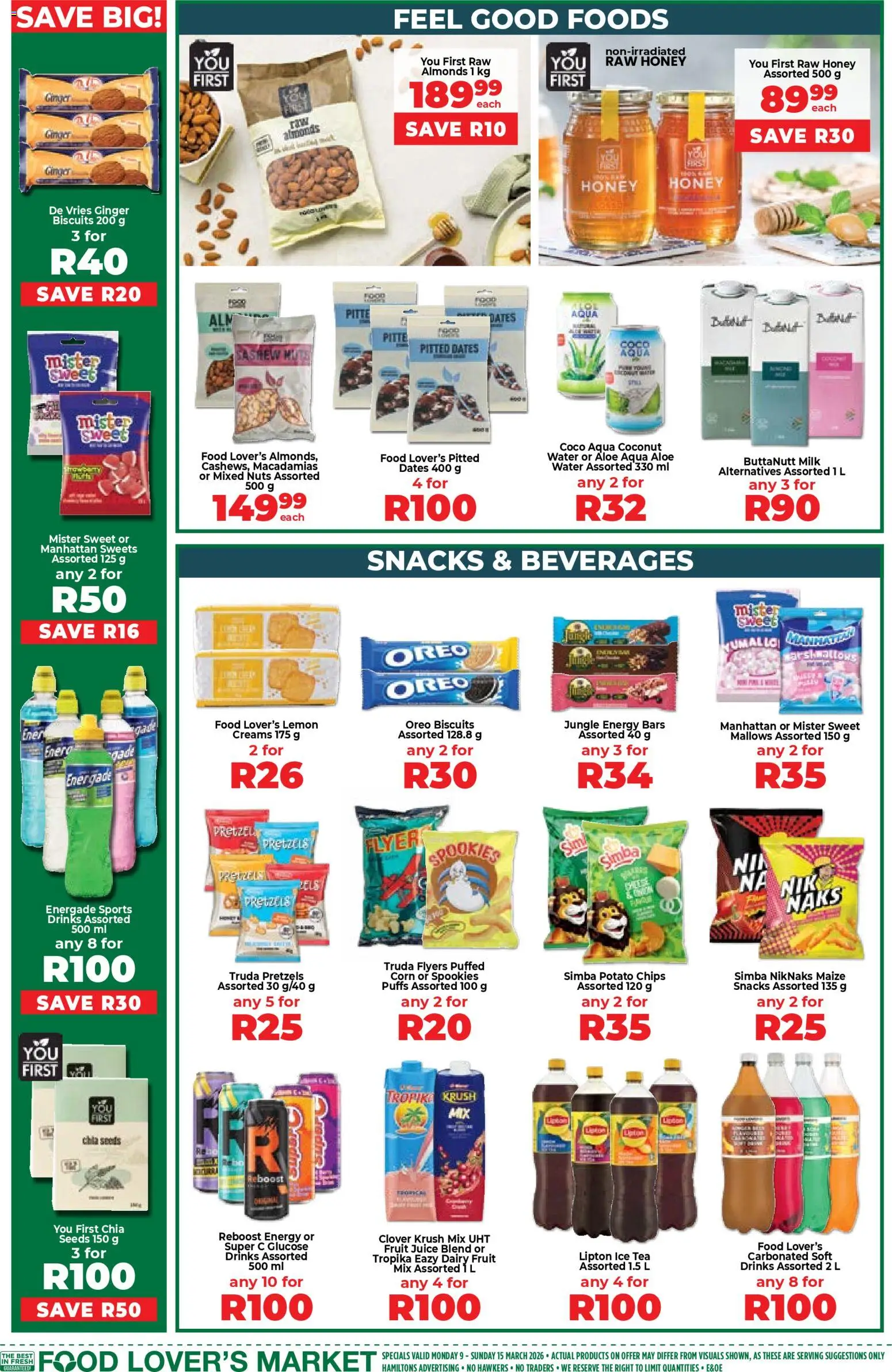 New Food Lover's Market catalogue – valid from 09.03.2026 | Page: 6 | Products: Sweets, Corn, Tea, Snacks