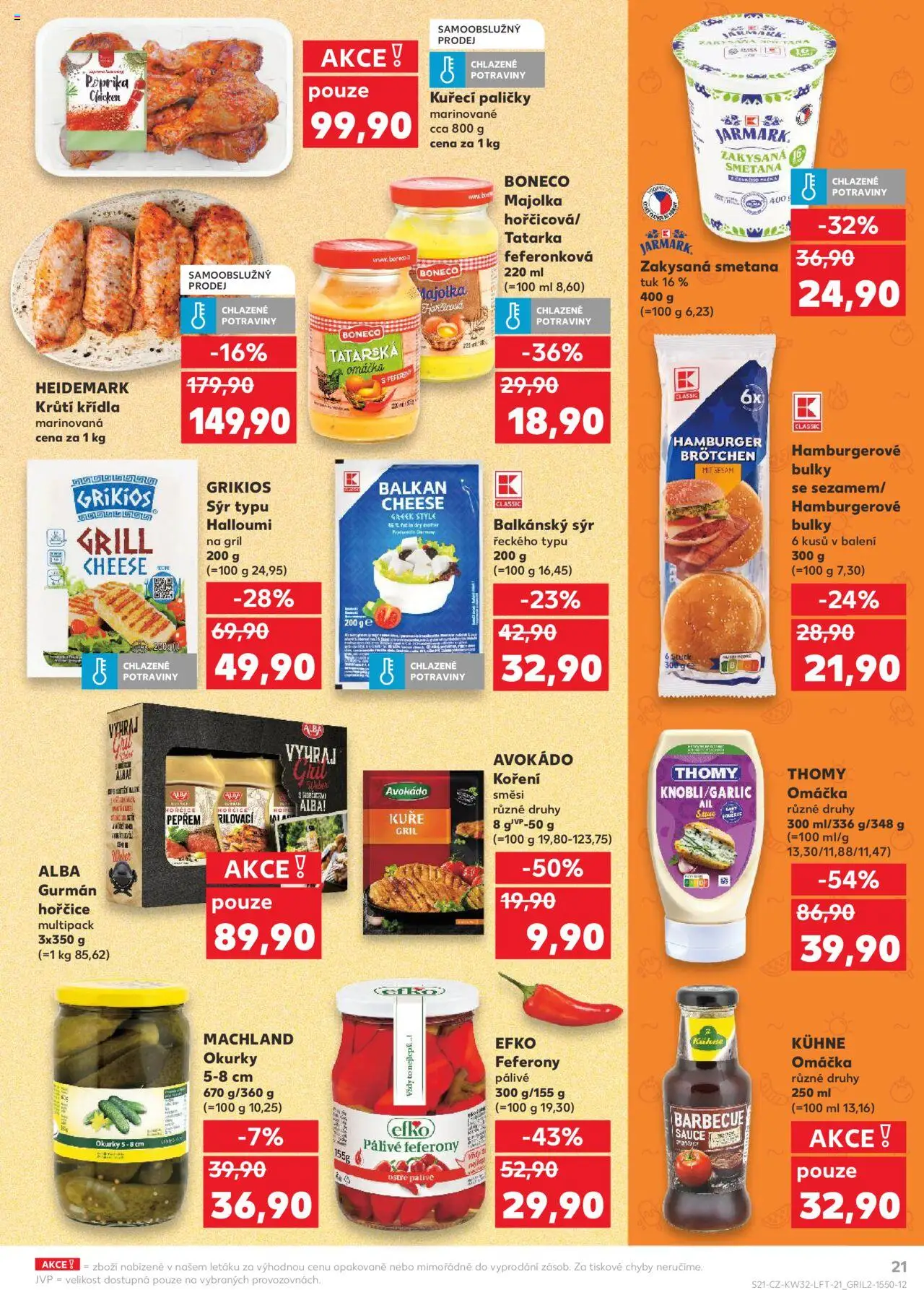 Kaufland leták - Praha 4 od 06.08.2025 | Strana: 21 | Produkty: Balkánský sýr, Hořčice, Gril, Kuřecí paličky