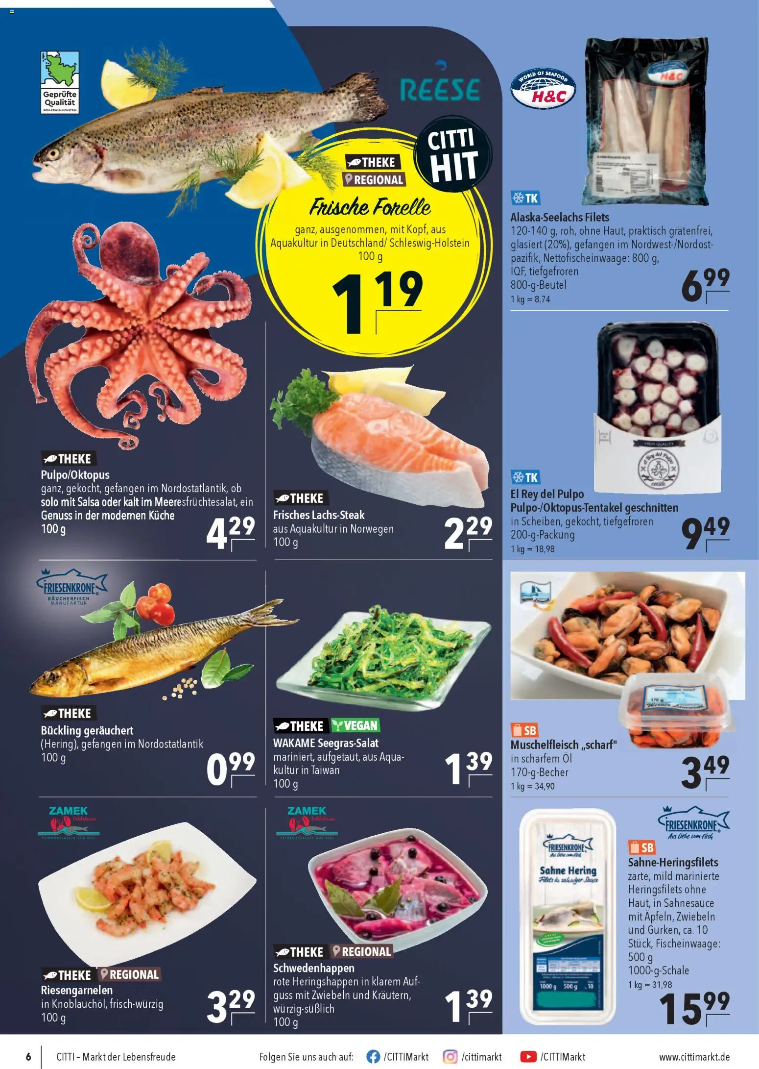 CITTI Markt Prospekt 	 – gültig ab 04.03.2026 | Seite: 6 | Produkte: Theke, Öl, Fisch, Zwiebeln