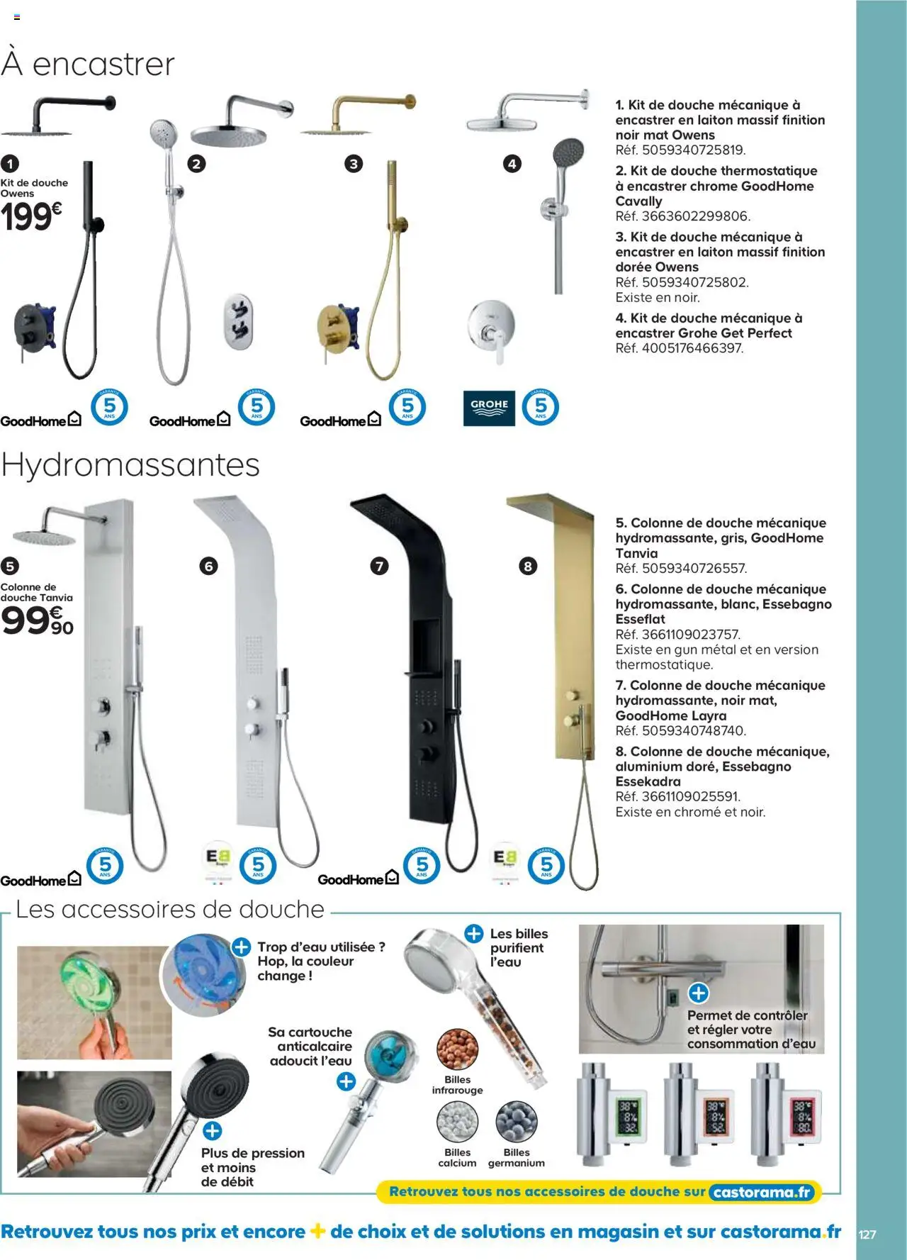 {H1} | Page: 127 | Produits: Douche, Cartouche