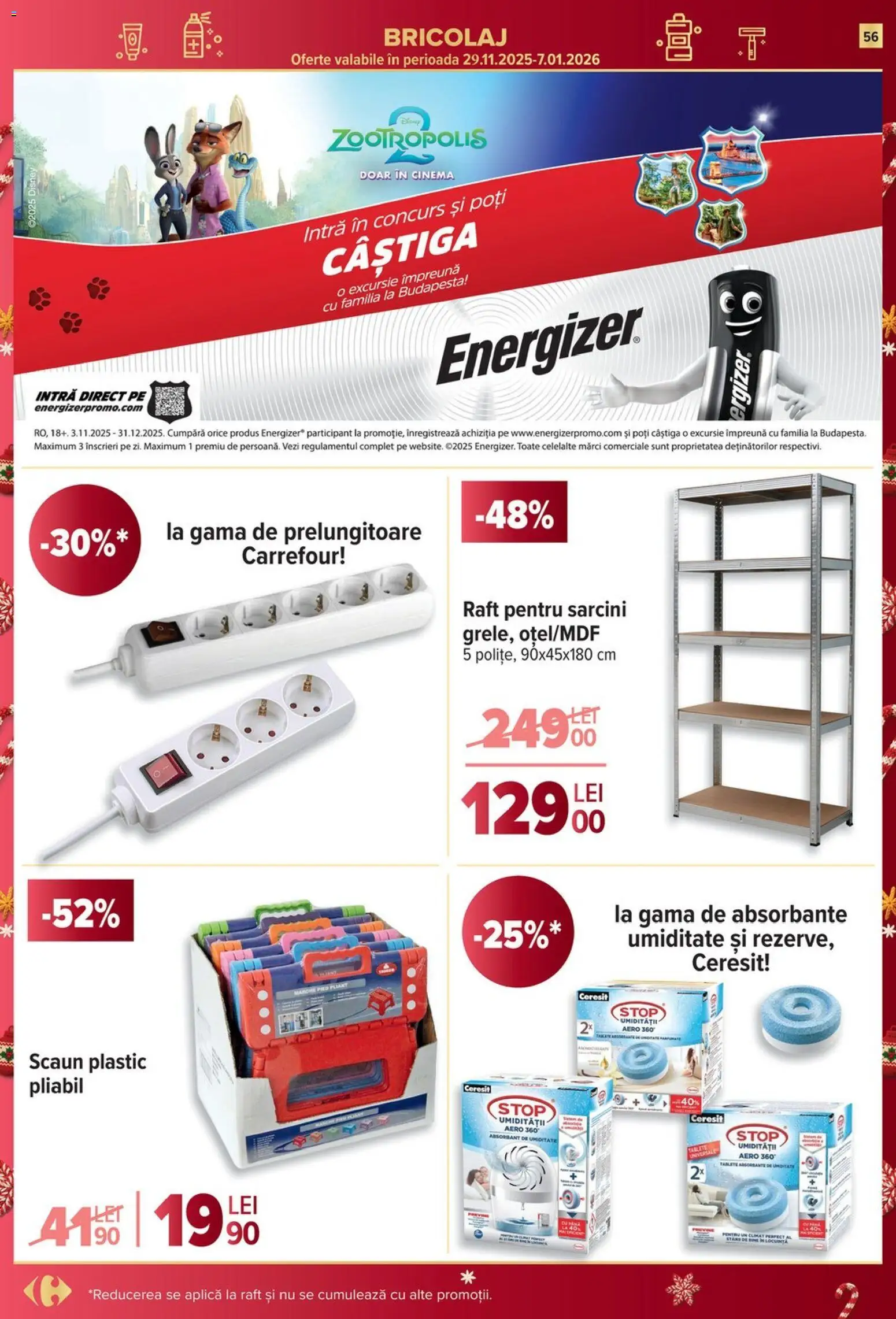 Noul catalog Carrefour – valabil de la 26.11.2025 | Pagină: 56 | Produse: Raft, Scaun, Absorbante