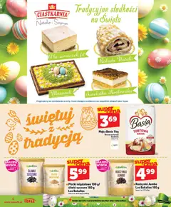 Pogląd oferty "Topaz gazetka" - ważna od 02.04.2026 | Strona: 4 | Produkty: Rolada, Mąka basia, Śliwki, Płatki