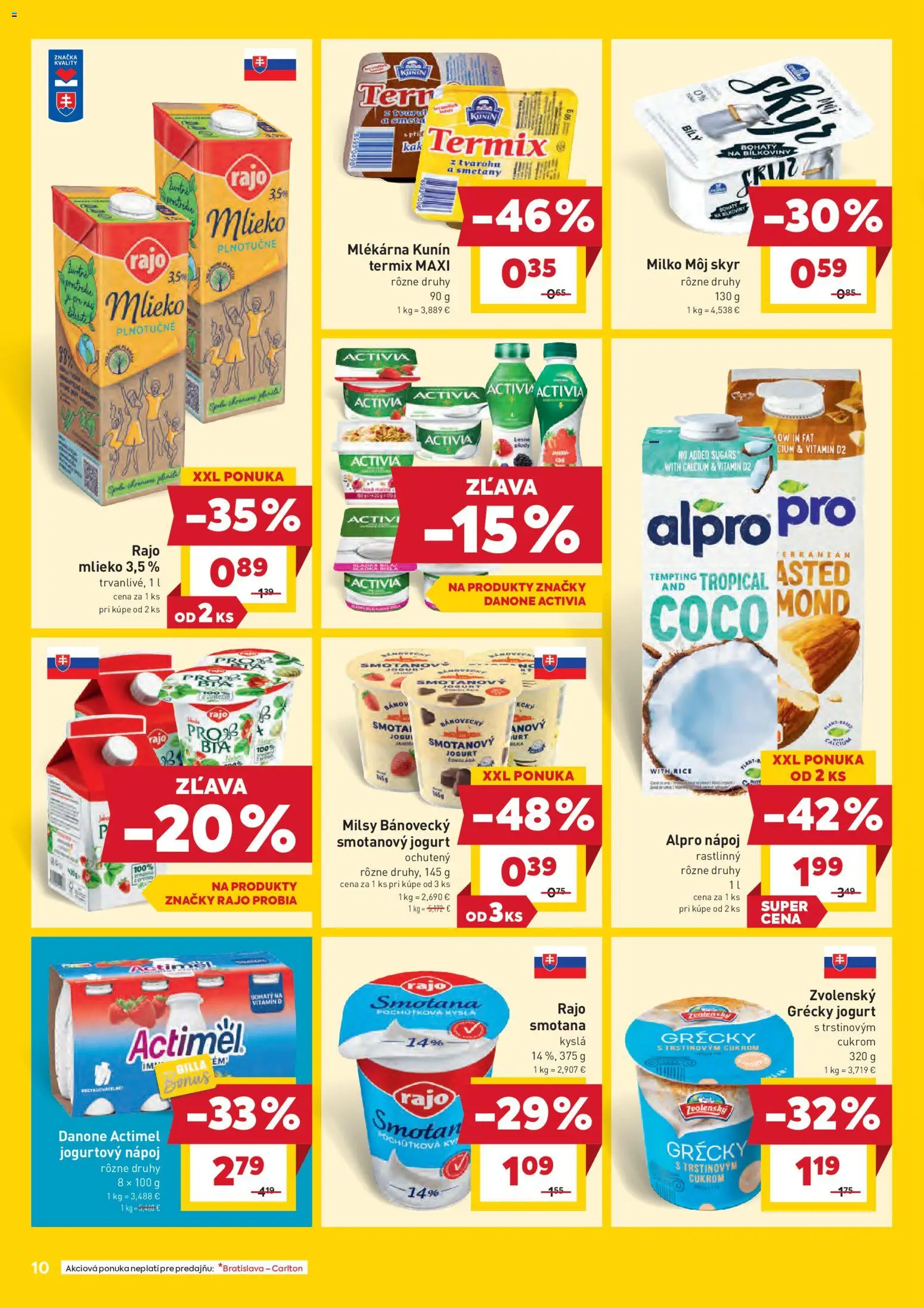 Nové Billa akcie – leták je platný od 28.01.2026 | Strana: 12 | Produkty: Mlieko, Jogurt, Smotana, Grécky jogurt