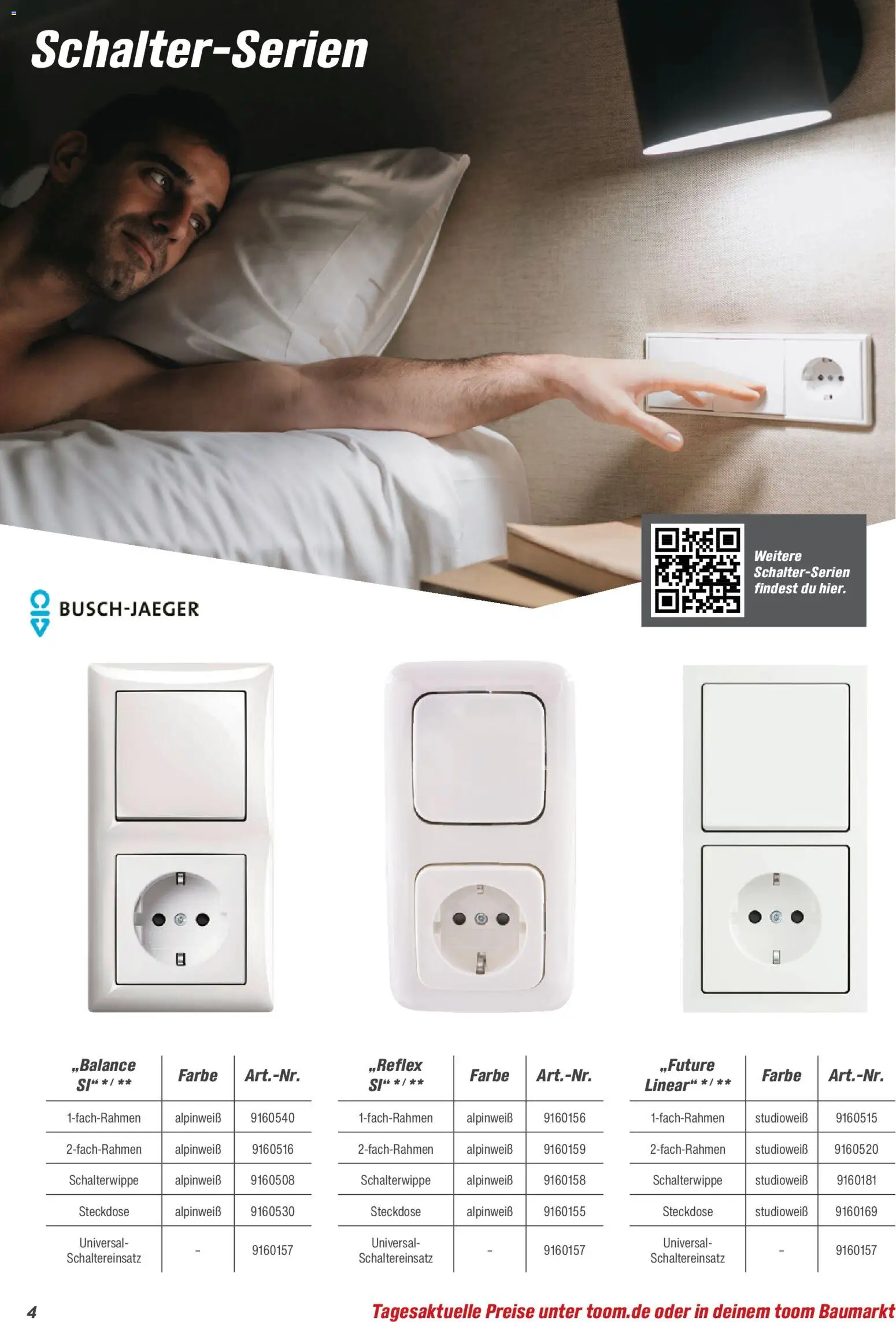 Toom Baumarkt Elektro-Installation 2026 – gültig ab 14.03.2026 | Seite: 4 | Produkte: Steckdose