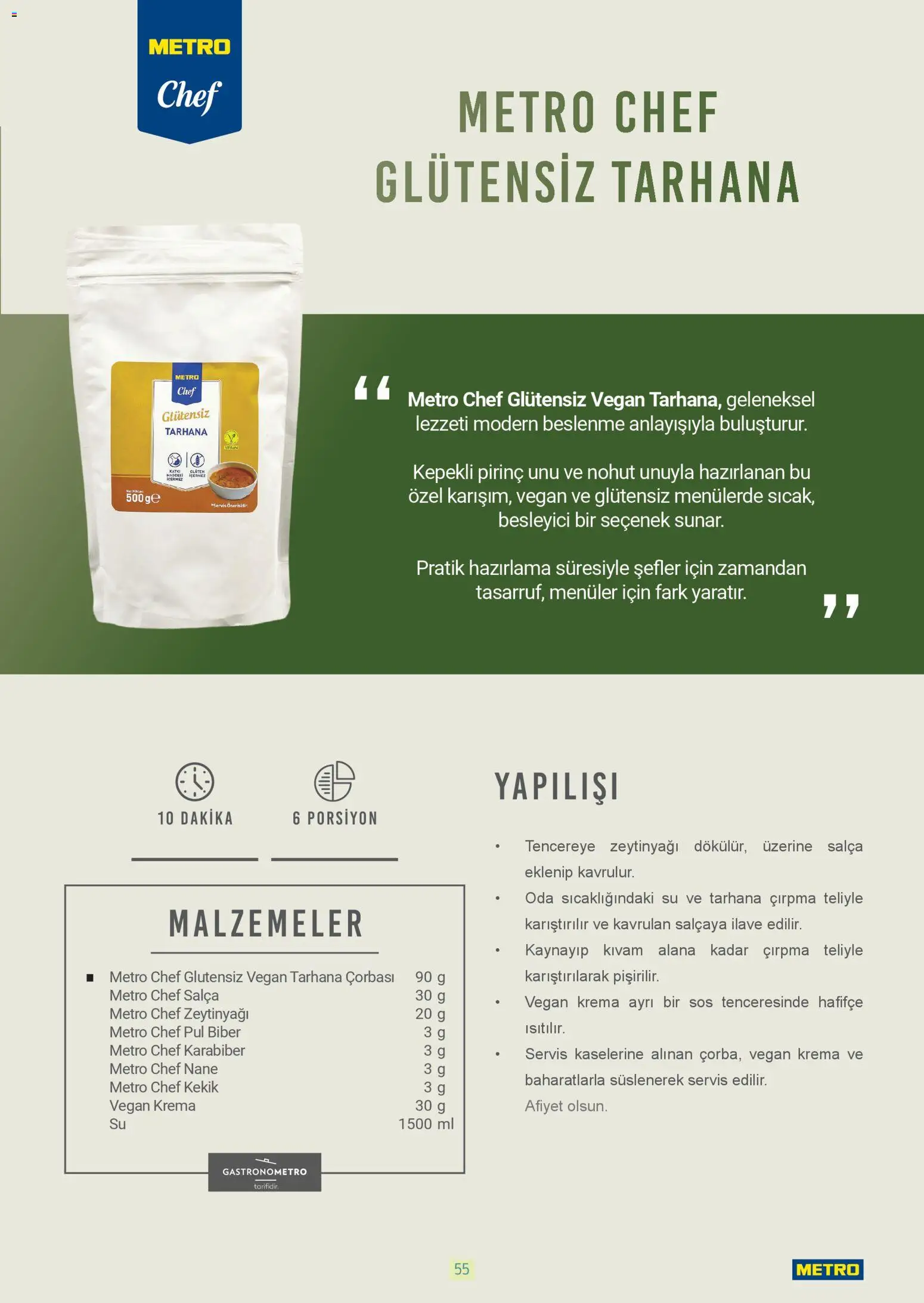 Metro - Bitki Bazlı ve Vegan 2025 - 21.10.2025 tarihinden itibaren geçerlidir | Sayfa: 55 | Ürünler: Krema, Sos, Kekik, Nane