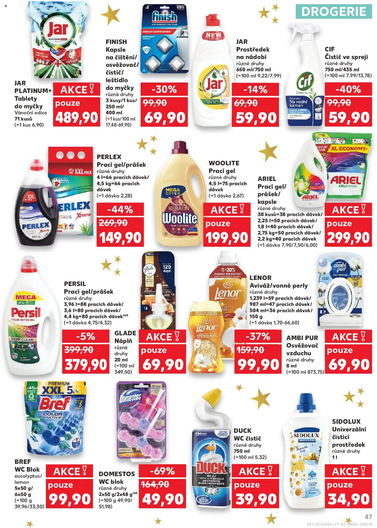 Kaufland leták - Ostrava od 17.12.2025 | Strana: 47 | Produkty: Čistící prostředek, Prací gel, Nádobí, Blok