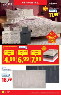 Nové Lidl akcie – leták je platný od 16.09.2025 | Strana: 94 | Produkty: Matrace, Plachta, Koberec