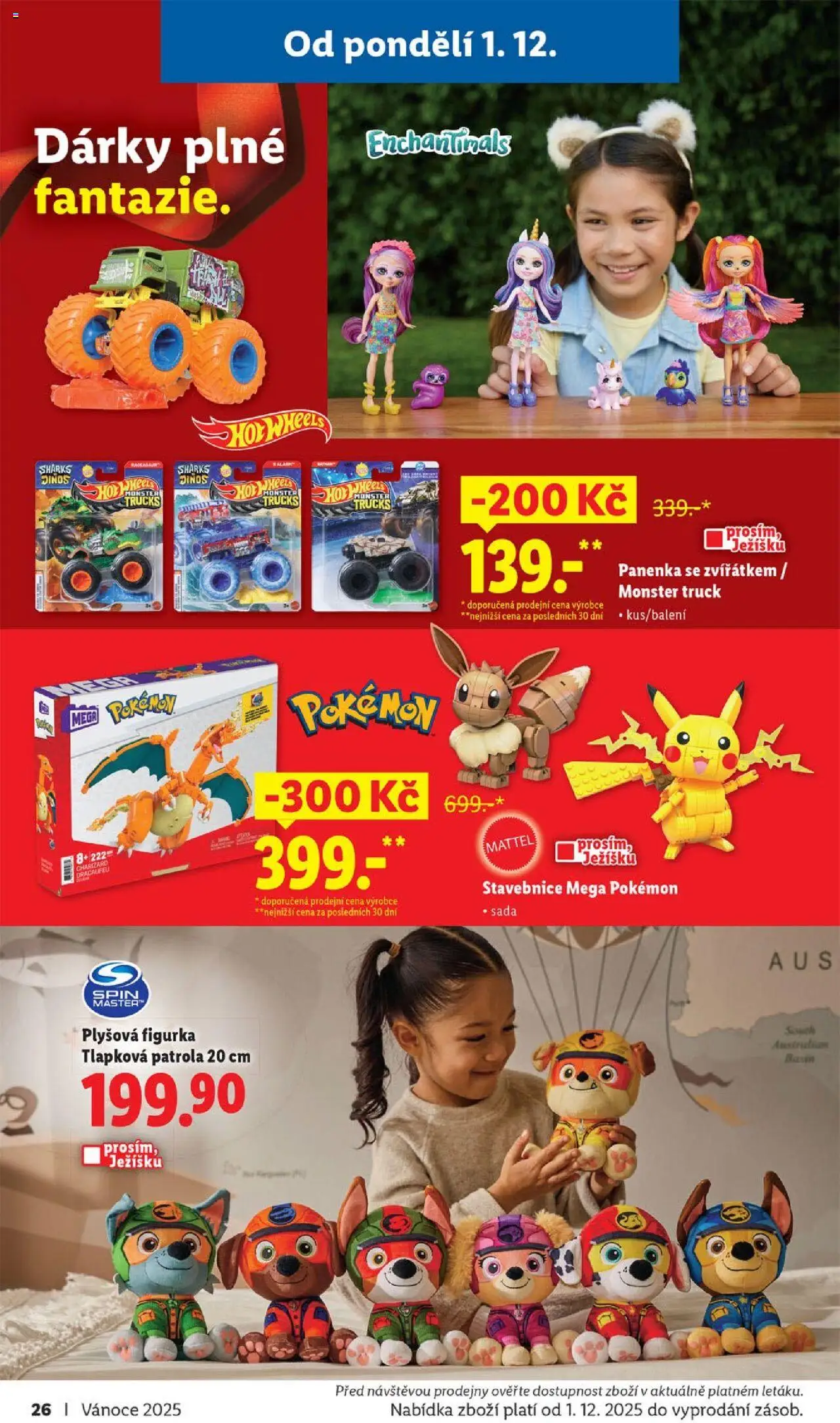 Lidl leták - Veselé Vánoce od 20.10.2025 | Strana: 26 | Produkty: Tlapková patrola, Panenka, Monster, Stavebnice
