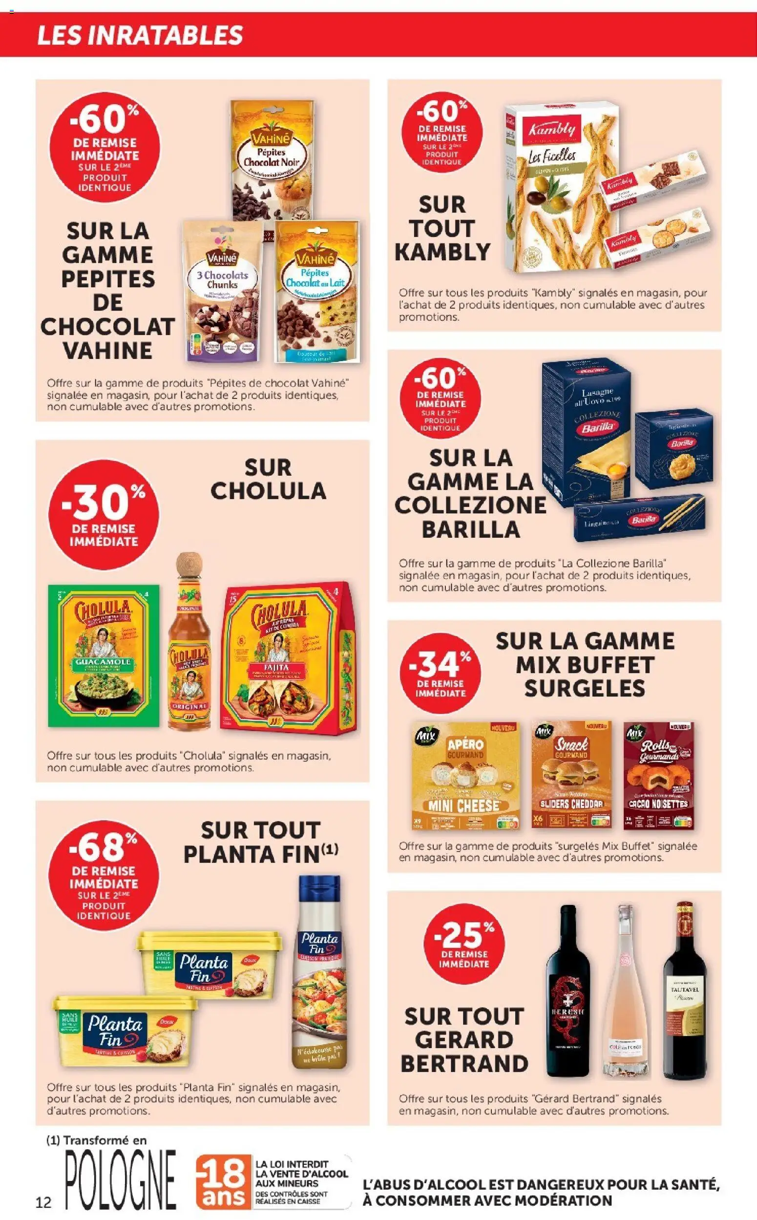 {H1} | Page: 12 | Produits: Guacamole, Buffet, Lait, Cheddar