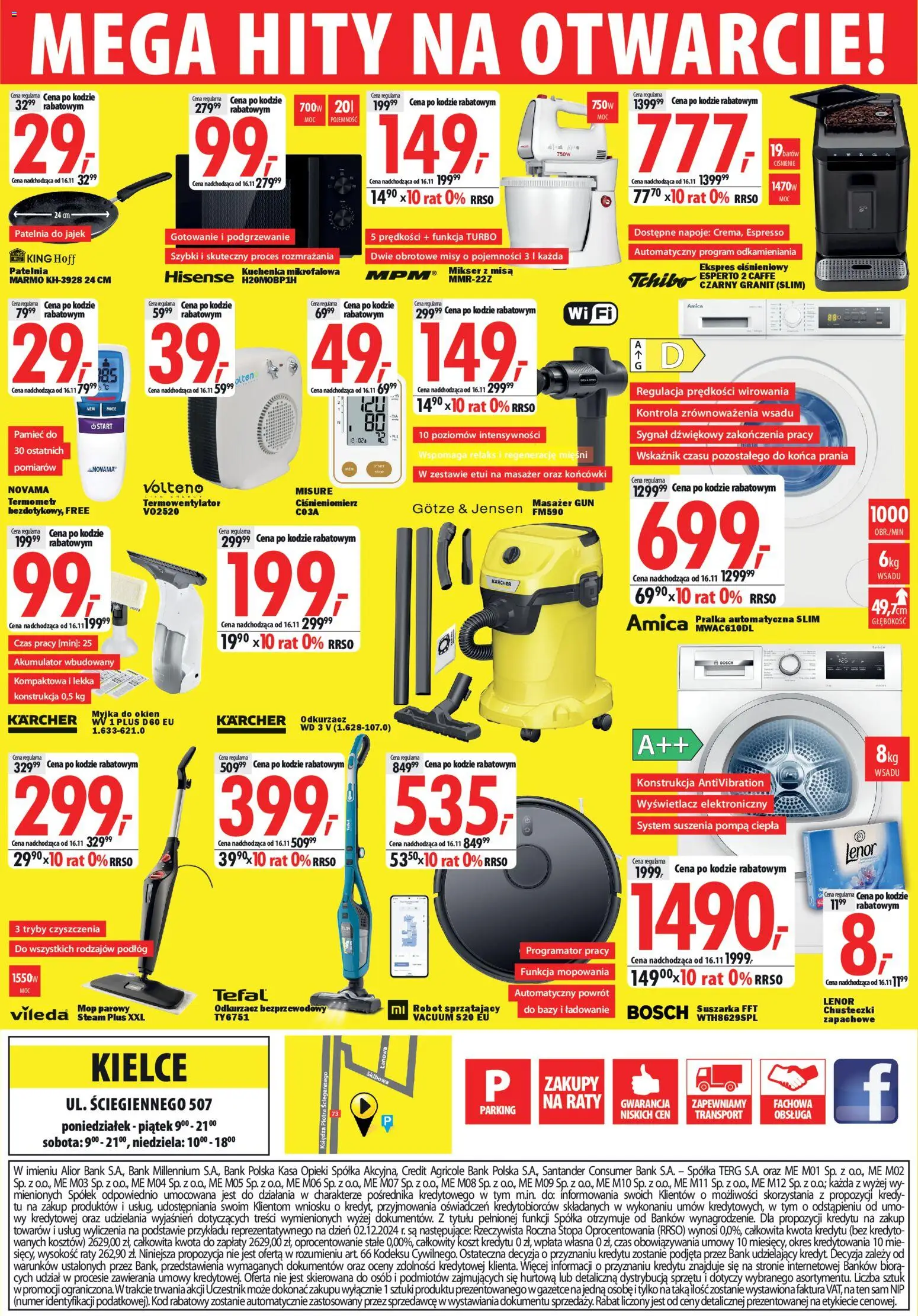 Mediaexpert Gazetka - Wielkie otwarcie Kielce od 06.11.2025 | Strona: 8 | Produkty: Odkurzacz, Ciśnieniomierz, Termometr, Mop parowy