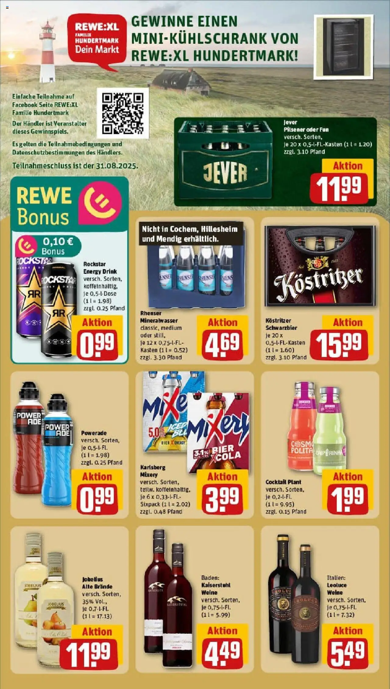 Rewe prospekt Emmelshausen	 – gültig ab 17.08.2025 | Seite: 16 | Produkte: Energy, Bier, Mineralwasser, Mixery