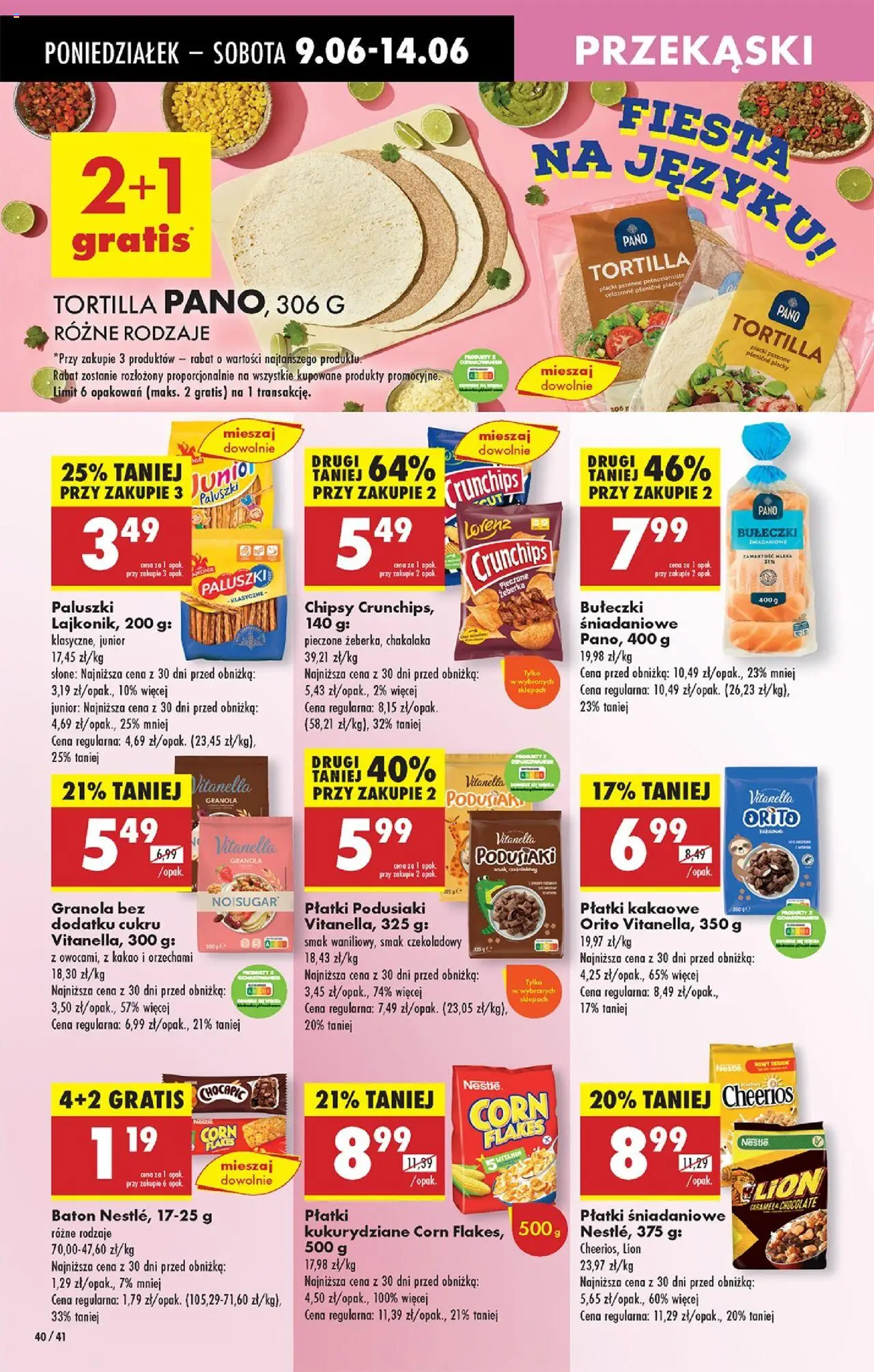 Biedronka gazetka od 09.06.2025 | Strona: 44 | Produkty: Kakao, Płatki kukurydziane, Tortilla, Corn Flakes