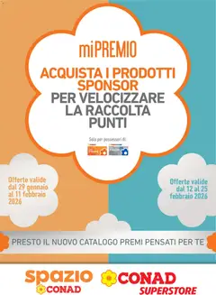 Anteprima del volantino Conad Superstore Mi Premio Piemonte catalogo valido a partire dal 29.01.2026