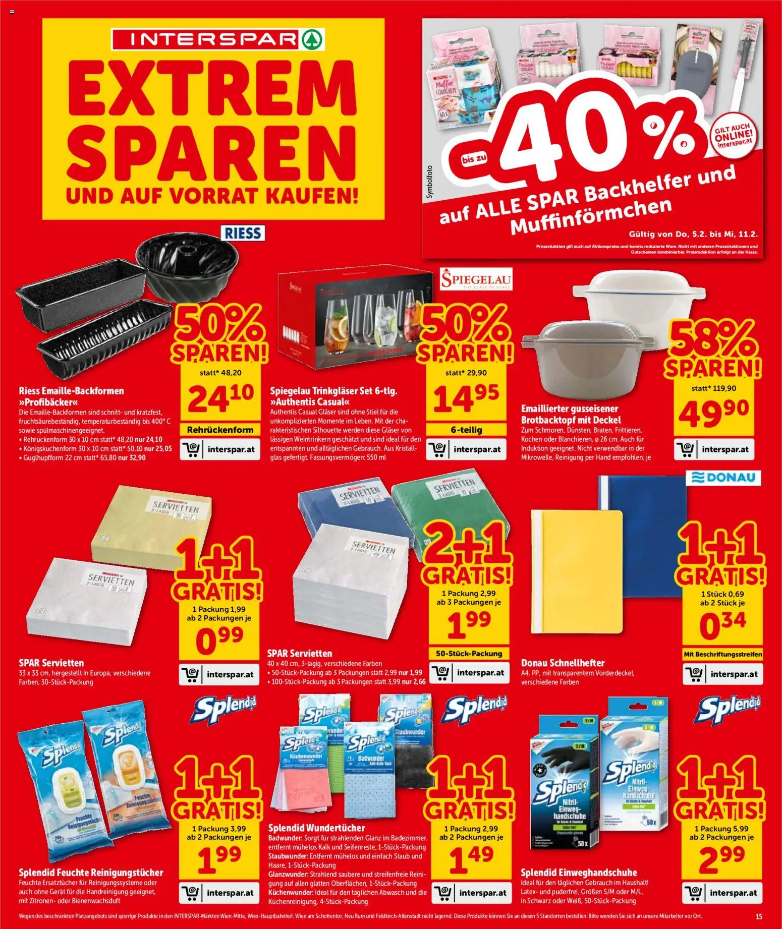 Interspar Flugblatt - Oberösterreich gültig ab 05.02.2026 | Seite: 16 | Produkte: Handschuhe, Reinigungstücher