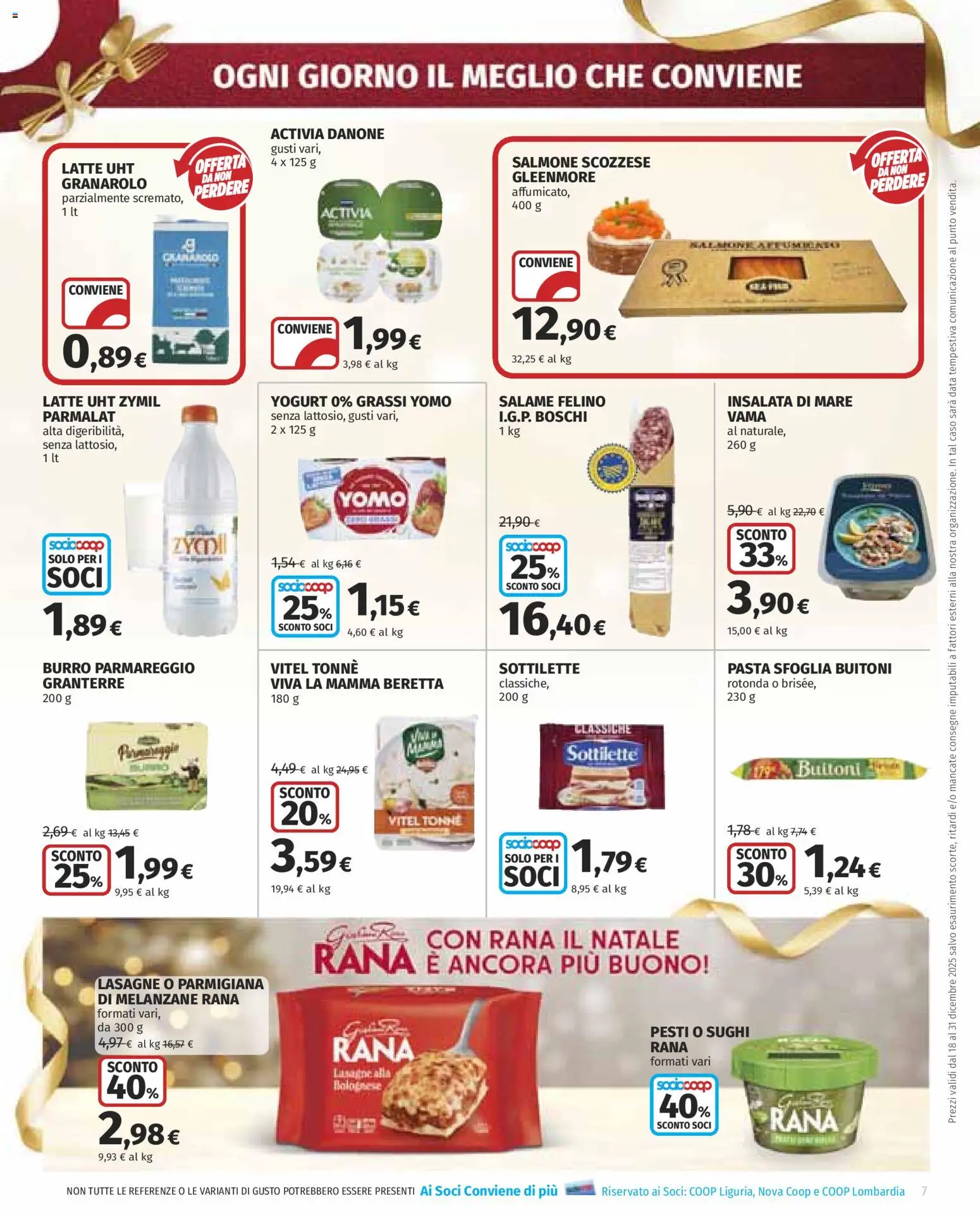 Volantino COOP del 18.12.2025 | Pagina: 7 | Prodotti: Salmone affumicato, Salmone, Insalata, Data