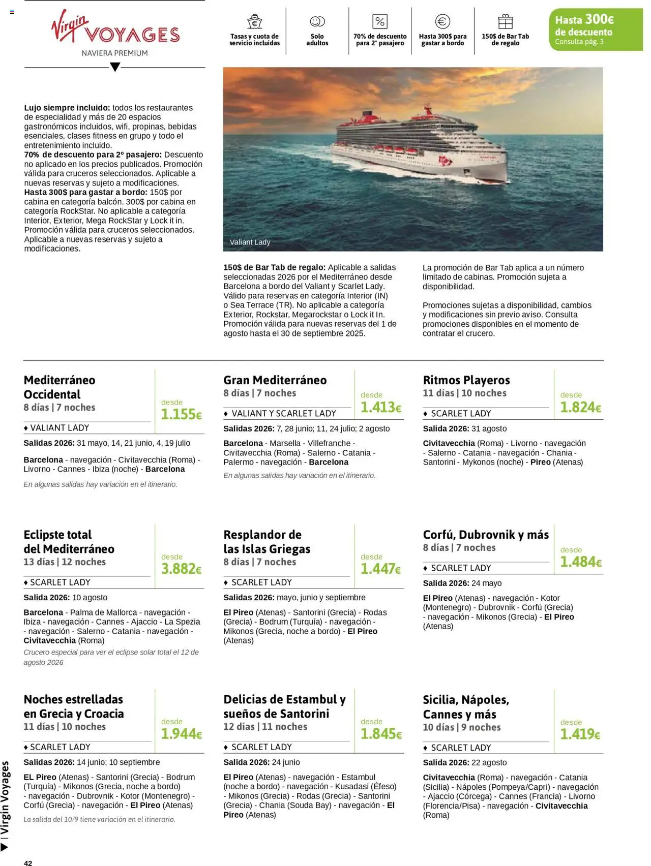 Viajes El Corte Inglés - Crucero Fantástico │ válido desde el 16.09.2025 | Página: 42 | Productos: Navegación
