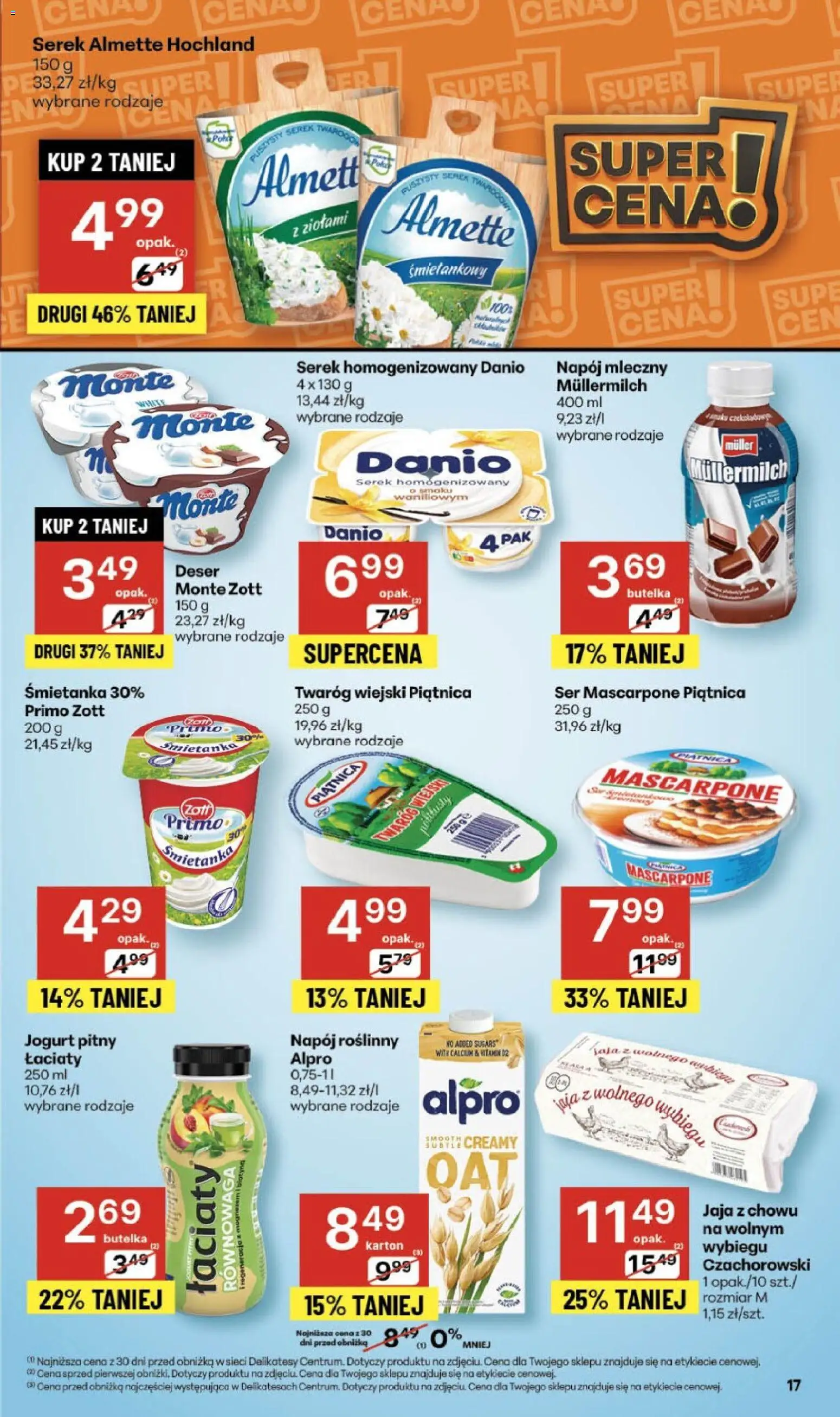 Delikatesy Centrum Gazetka od 30.10.2025 | Strona: 17 | Produkty: Serek homogenizowany, Alpro, Serek, Delikatesy