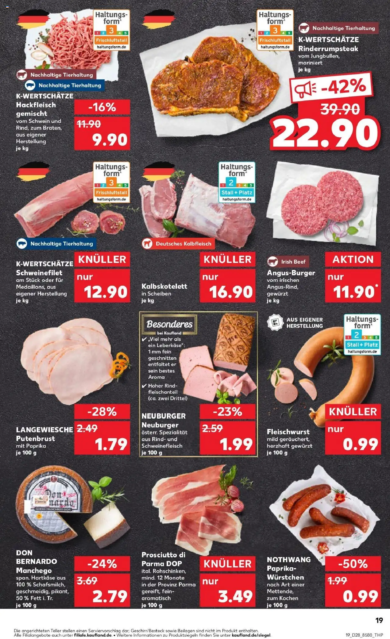 Kaufland prospekt Waldshut-Tiengen	 - gültig ab dem 09.07.2025 | Seite: 19 | Produkte: Burger, Schweinefilet, Paprika, Schweinefleisch