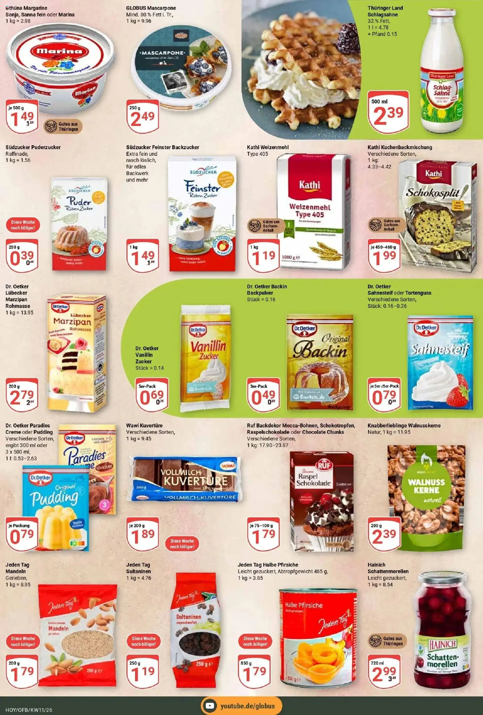 Globus prospekt Hoyerswerda	 – gültig ab 09.03.2026 | Seite: 20 | Produkte: Margarine, Schlagsahne, Puder, Sahne