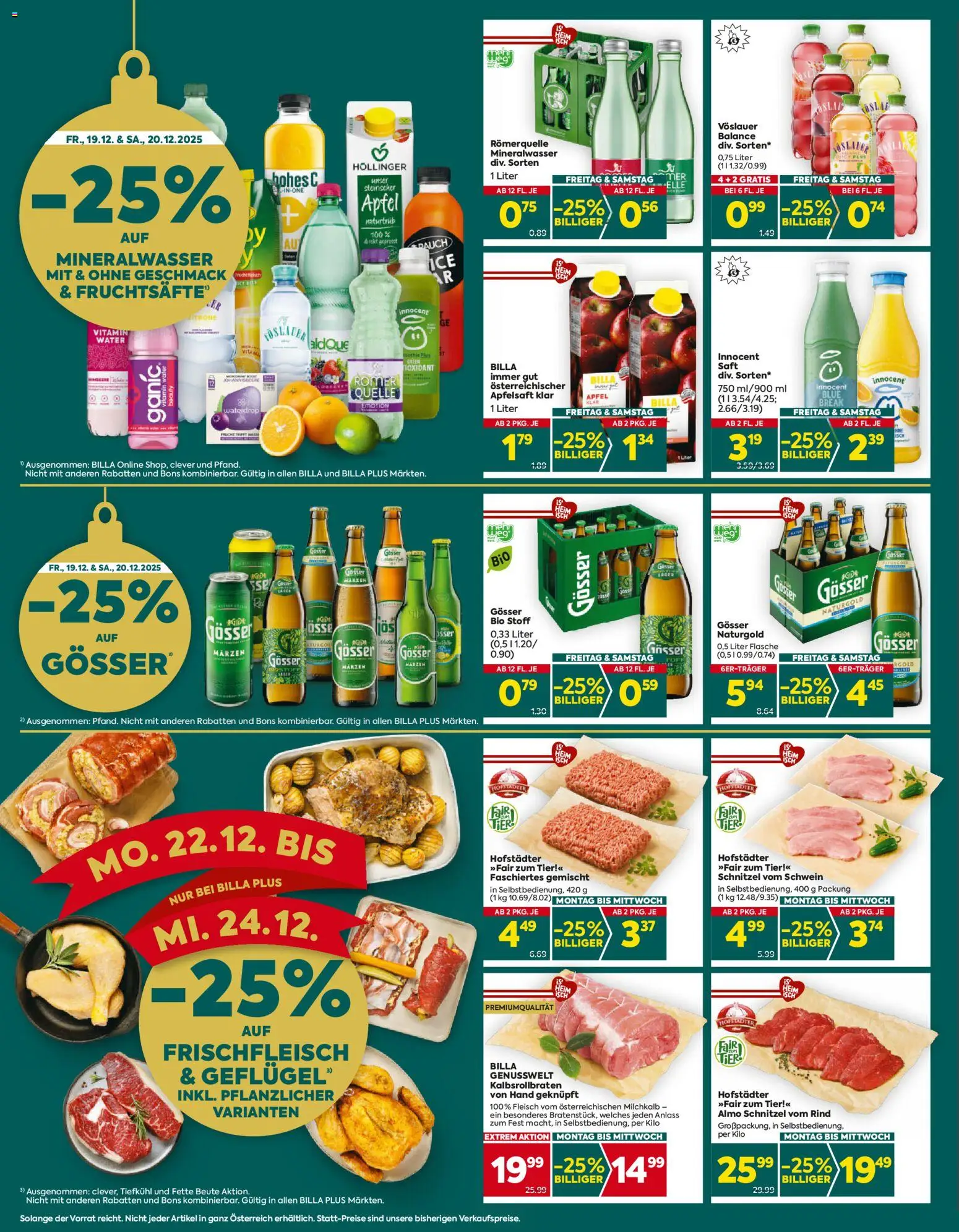 Billa Plus Flugblatt gültig ab 18.12.2025 | Seite: 3 | Produkte: Zitrone, Planche de surf, Saft, Äpfel