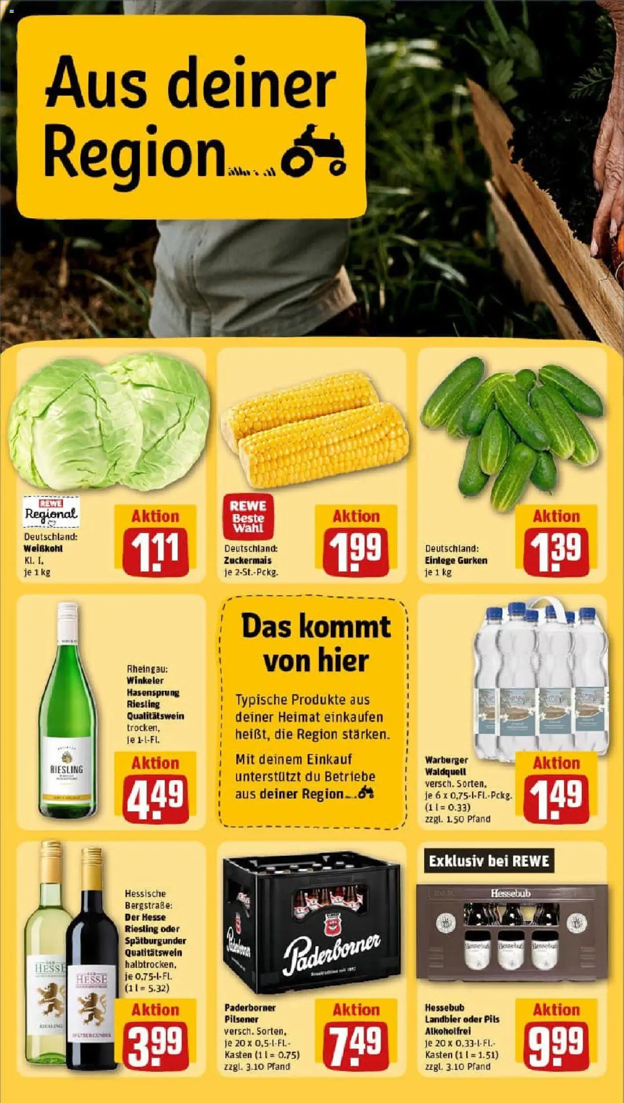 Rewe prospekt Burghaun	 - gültig ab dem 27.07.2025 | Seite: 22 | Produkte: Pils, Gurken