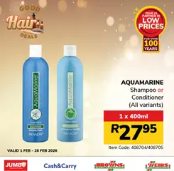 Jumbo specials catalogue – valid from 01.02.2026 | Page: 3 | Products: Shampoo, Conditioner