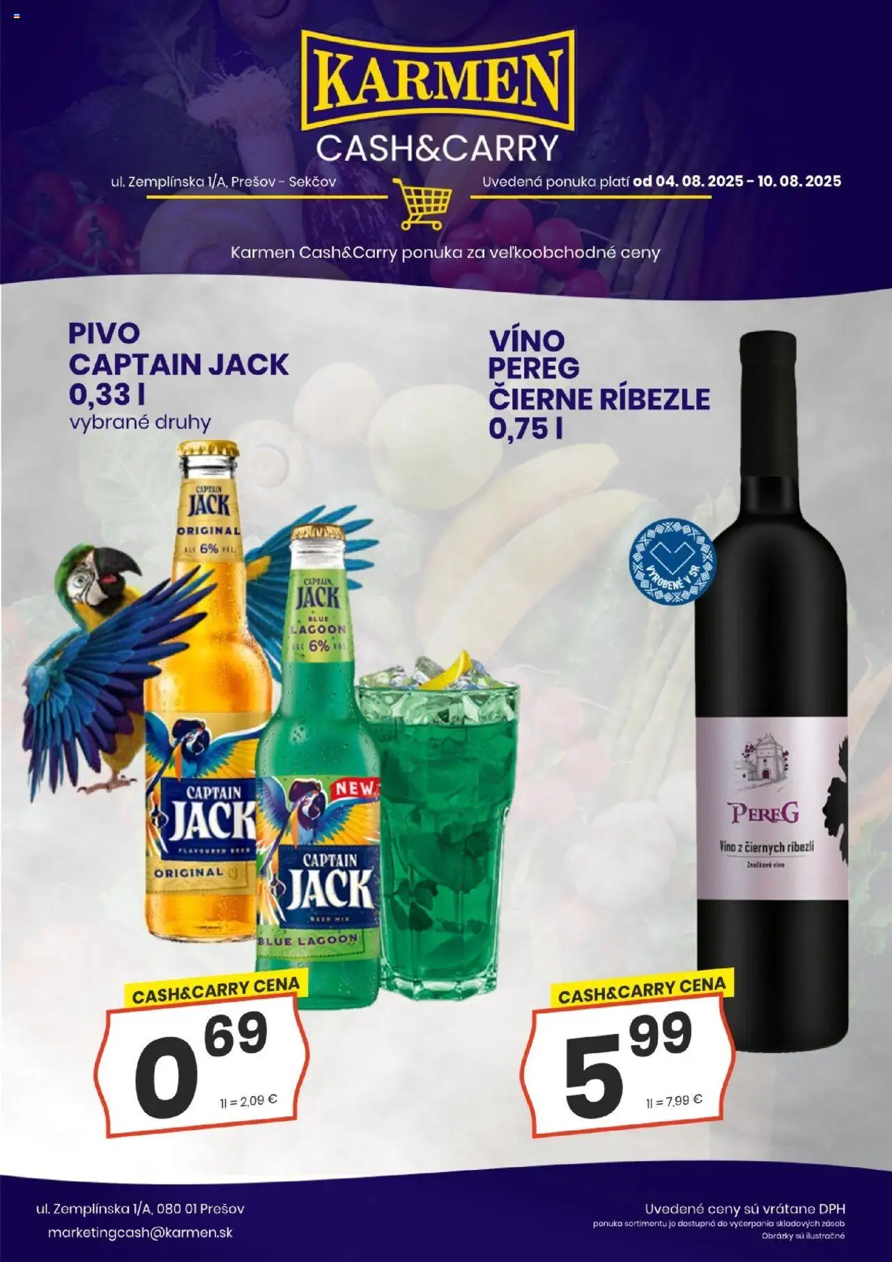 KARMEN CBA leták │ platný od 04.08.2025 | Strana: 6 | Produkty: Ríbezle, Pivo, Víno