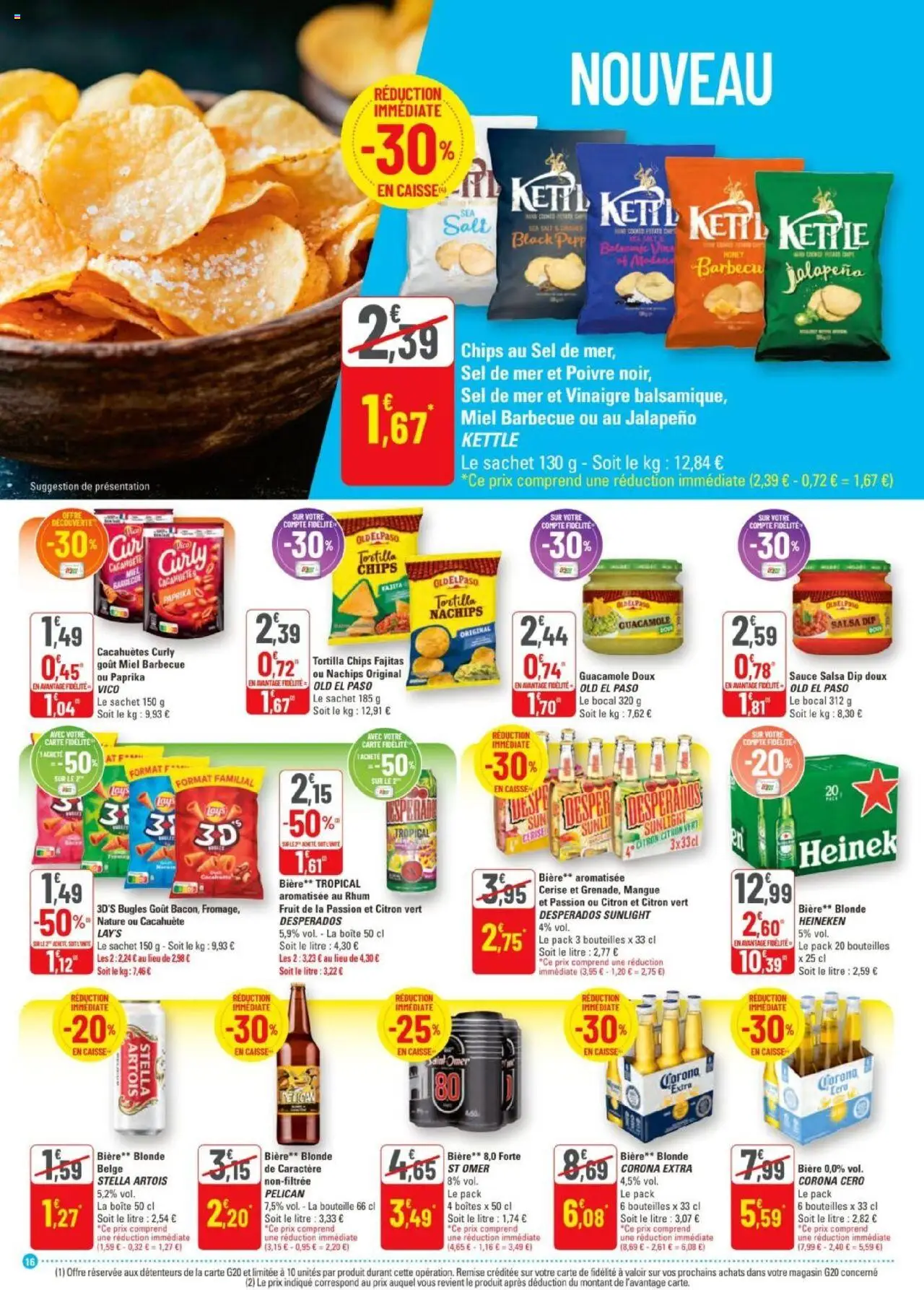  | Page: 16 | Produits: Paprika, Mangue, Heineken, Chips
