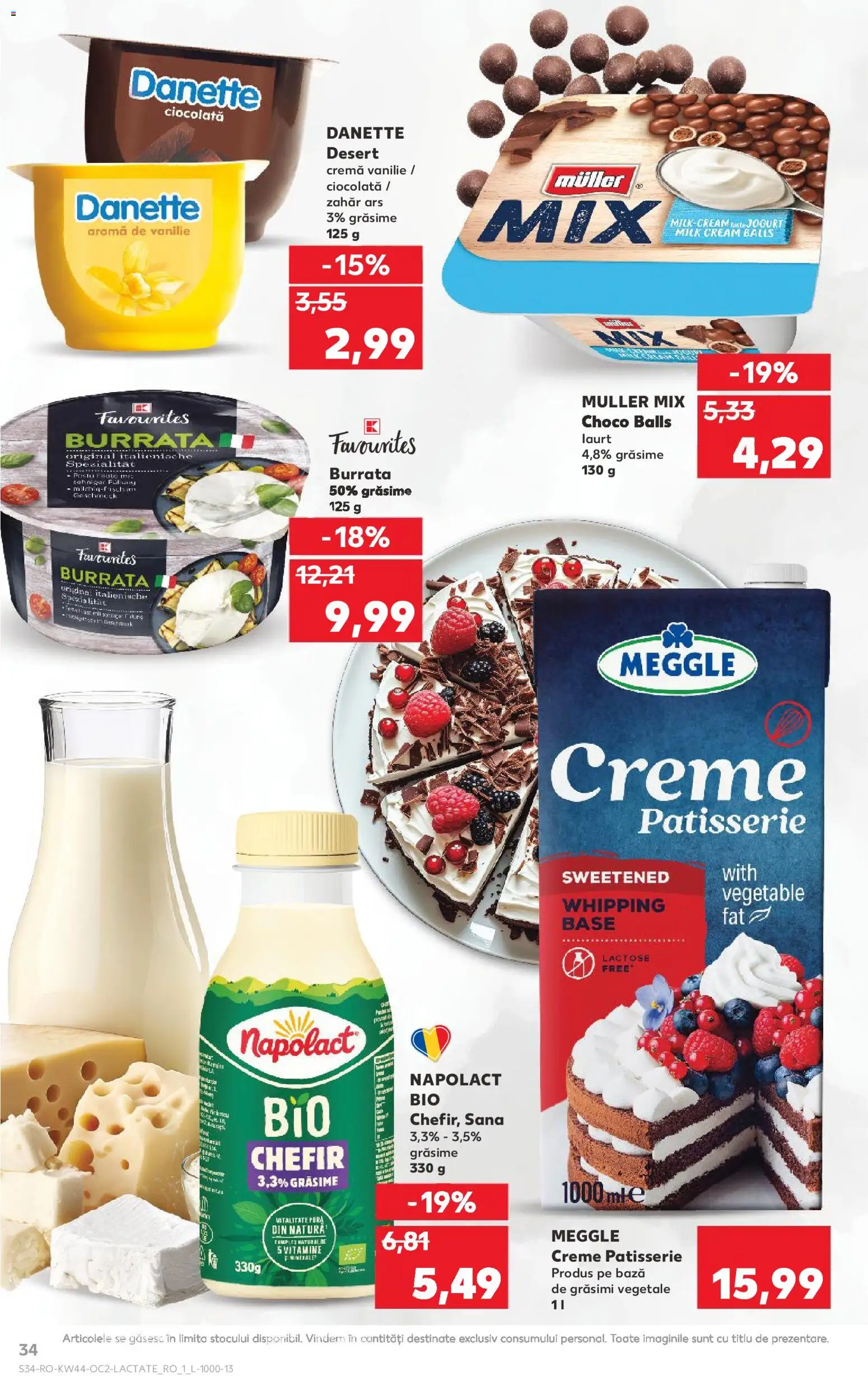 Kaufland RO akciós ujság - amely érvényes a következő dátumtól: 29.10.2025 | Oldal: 34 | Termékek: Burrata