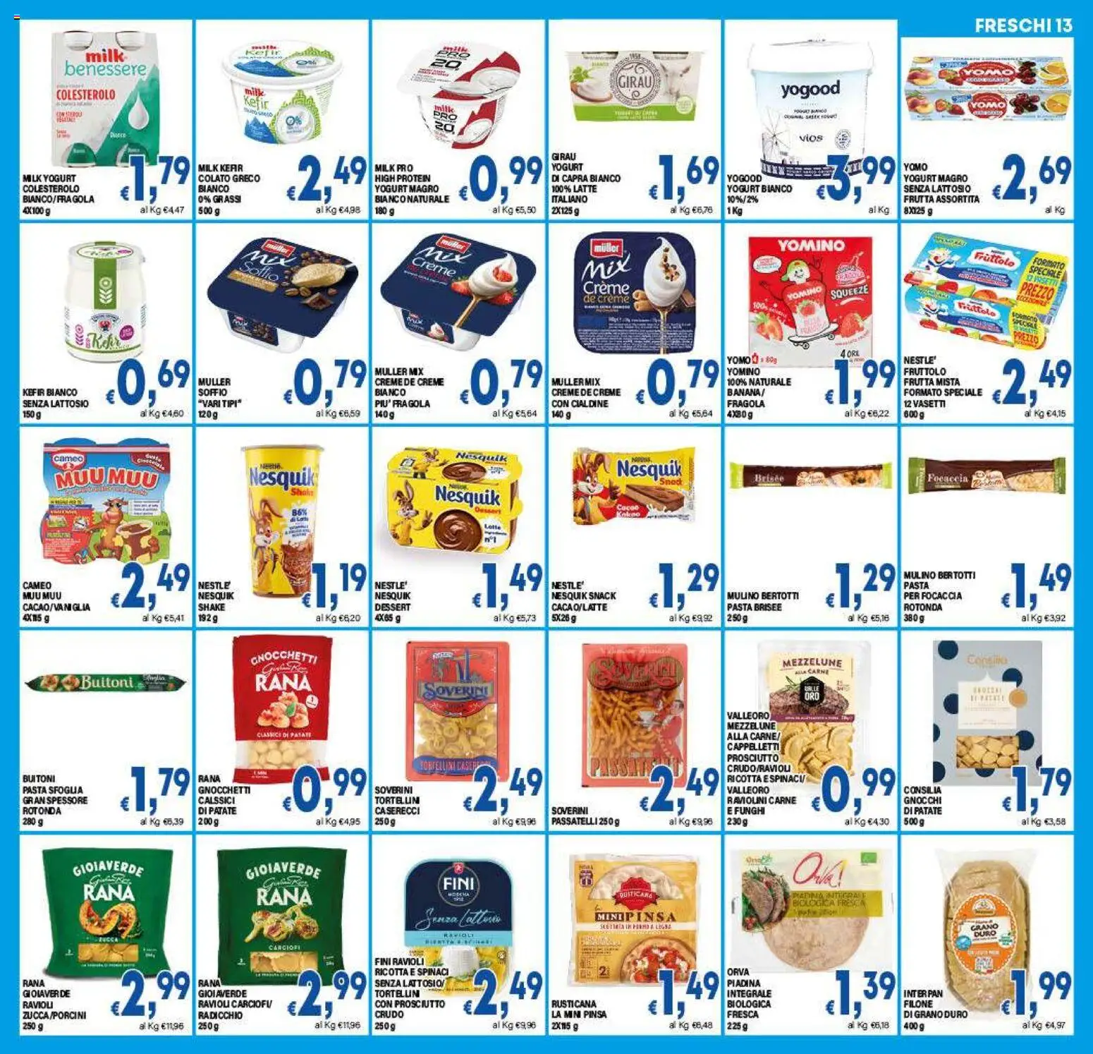 Volantino DEM del 07.01.2026 | Pagina: 13 | Prodotti: Yogurt, Frutta, Ravioli, Gnocchetti