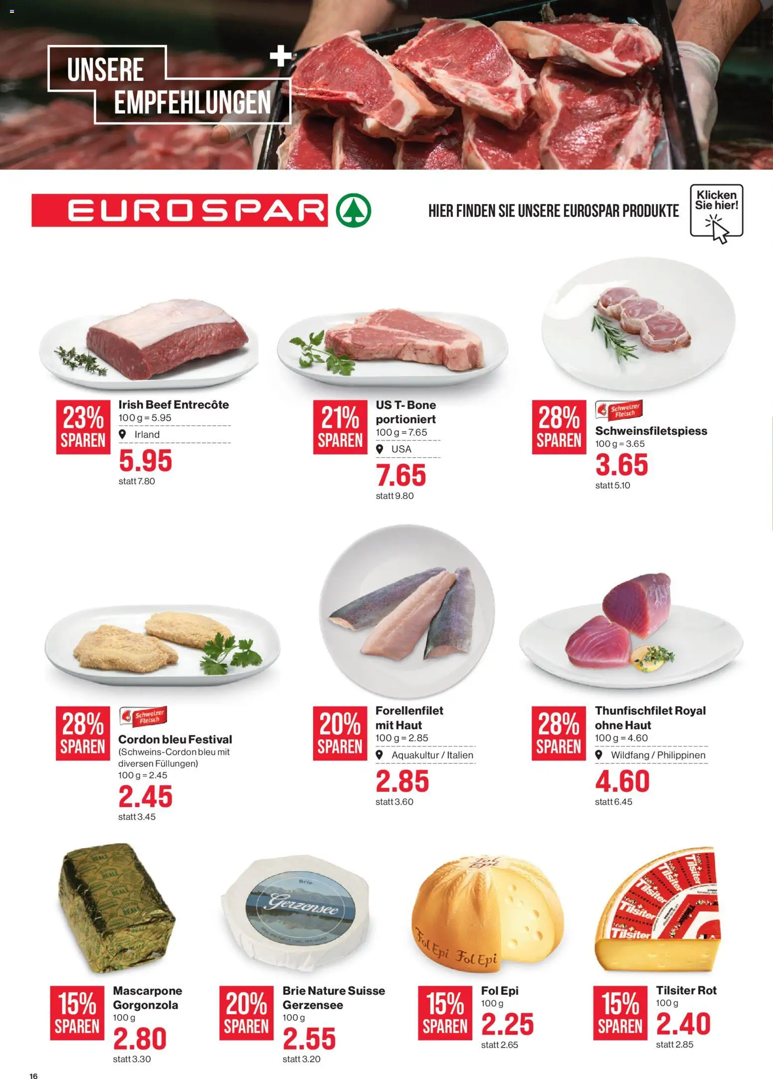 SPAR aktionen – gültig ab 23.04.2026 | Seite: 16 | Produkte: Mascarpone
