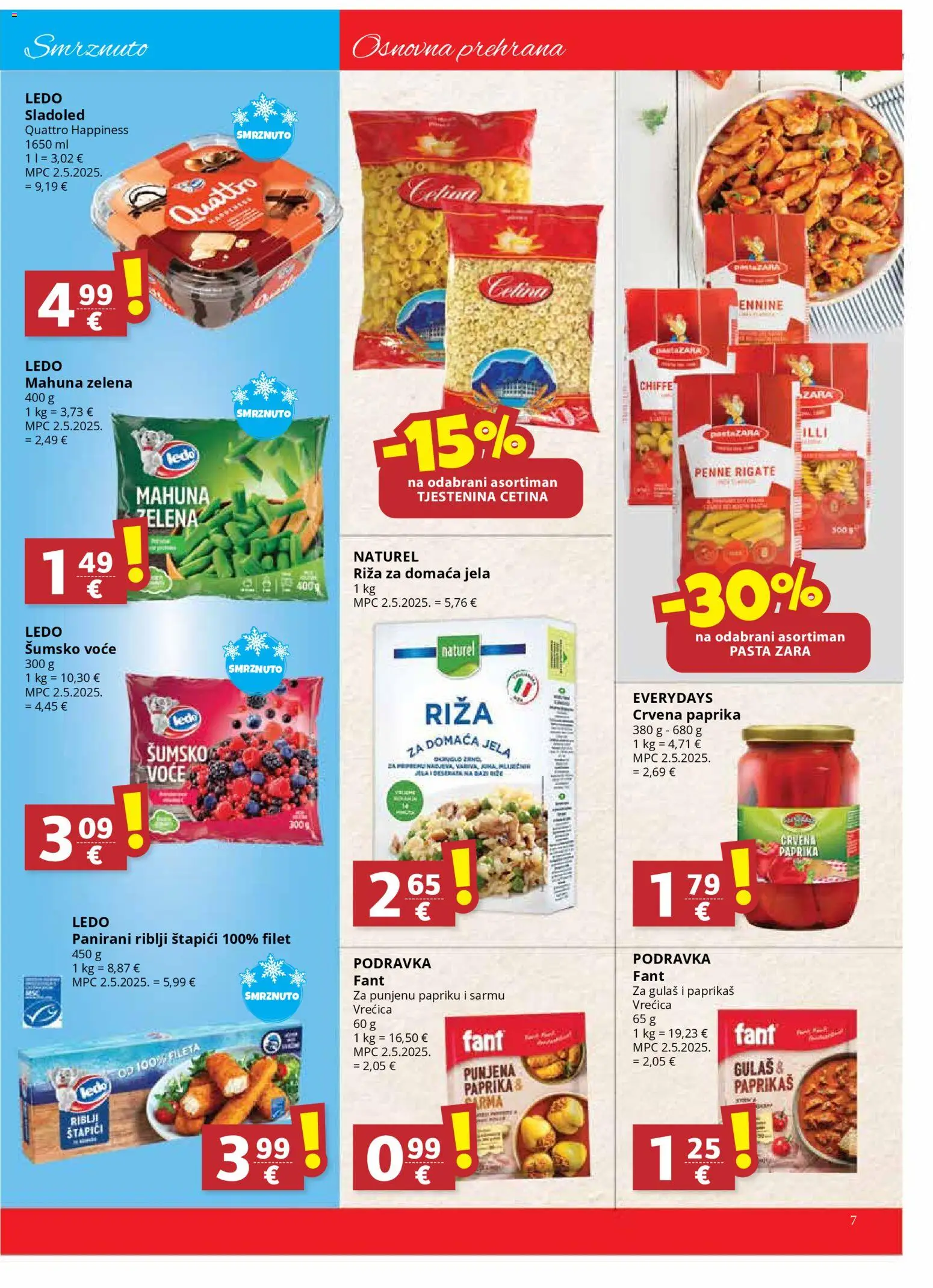 Ribola katalog | vrijedi od 22.10.2025 | Stranica: 7 | Proizvodi: Podravka, Paprika, Tjestenina, Pasta