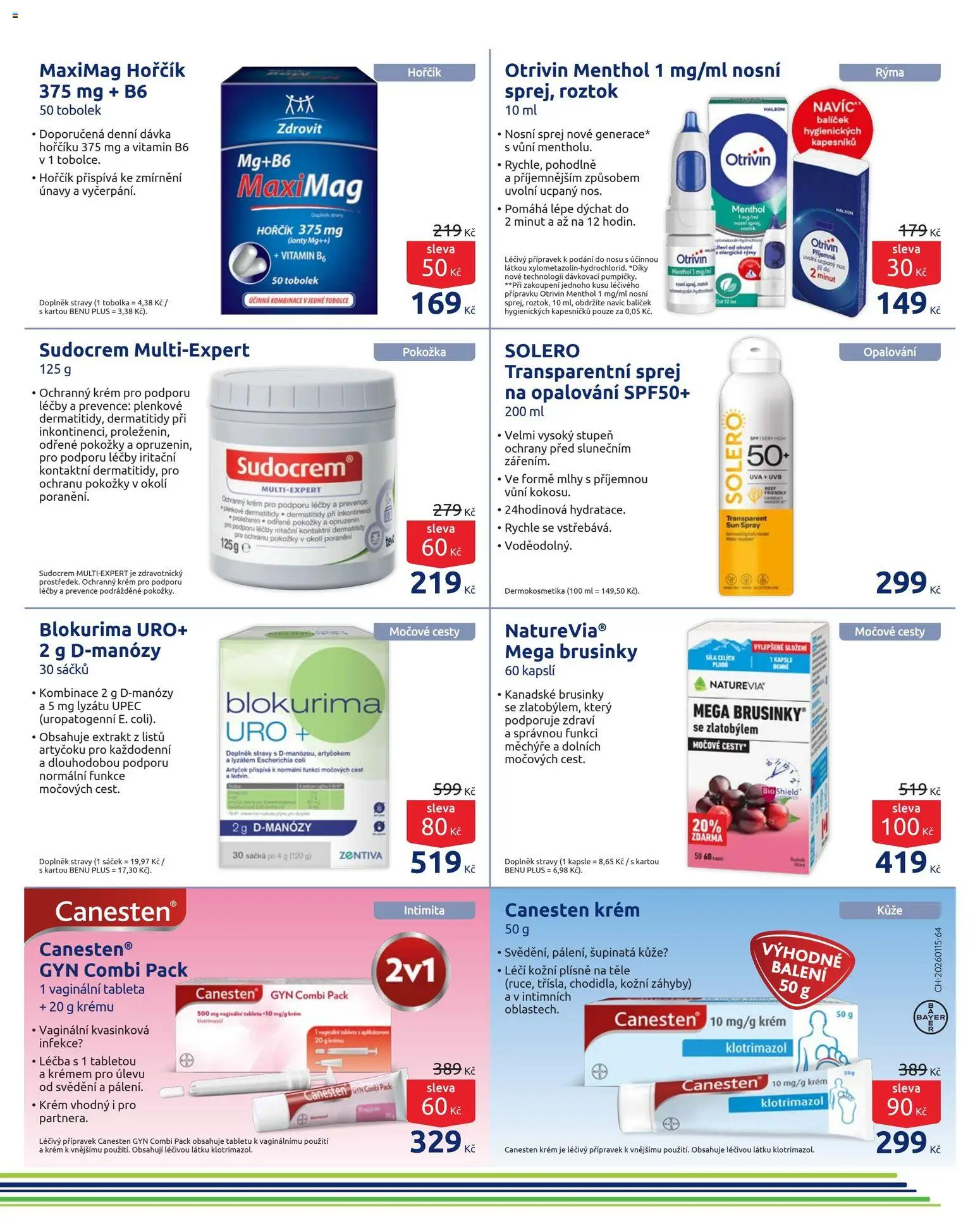 Benu leták od 01.03.2026 | Strana: 3 | Produkty: Hořčík, Artyčok, Krém, Brusinky
