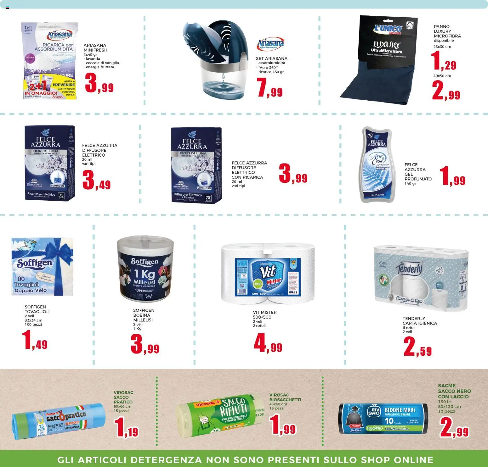 Volantino Happy Casa del 05.11.2025 | Pagina: 24 | Prodotti: Carta igienica, Sacco rifiuti, Talco, Latte