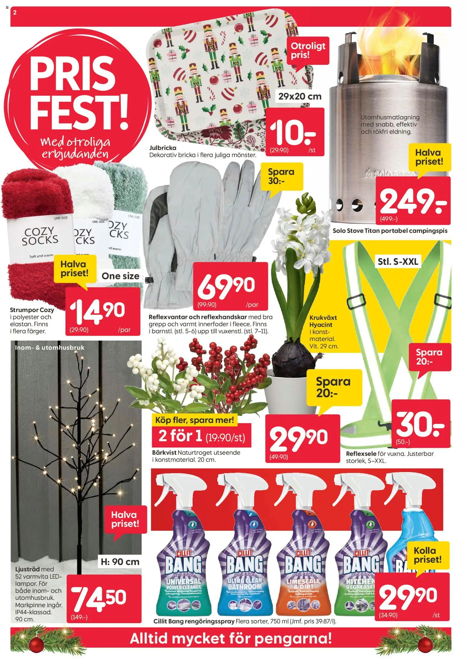 Rusta reklamblad aktuell från 10.11.2025 | Sida: 2 | Produkter: Strumpor, Rengöringsspray, Cillit bang