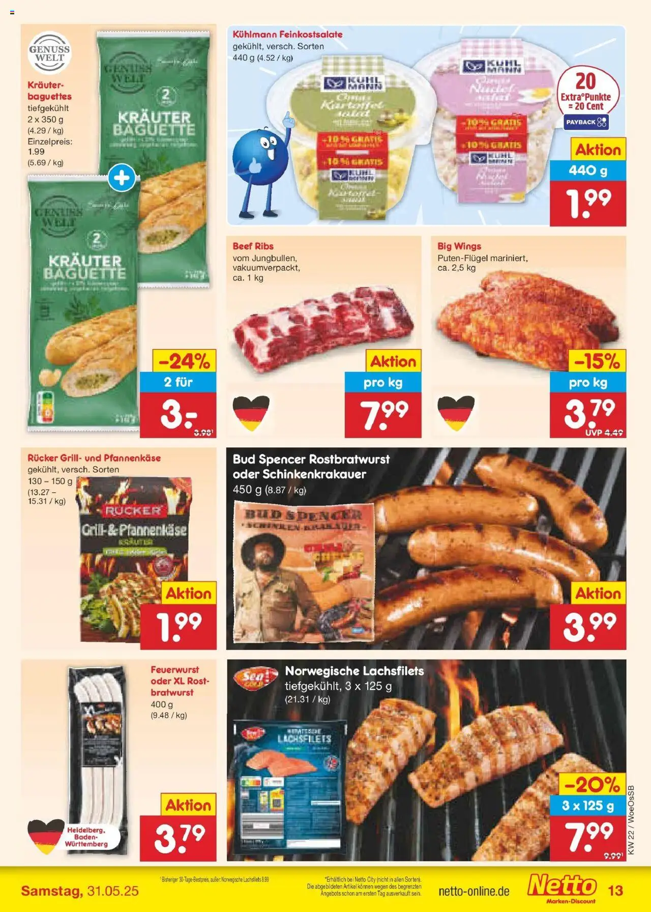 Netto Marken-Discount prospekt Gemmingen	 - gültig ab dem 26.05.2025 | Seite: 17 | Produkte: Grill, Bratwurst, Baguette