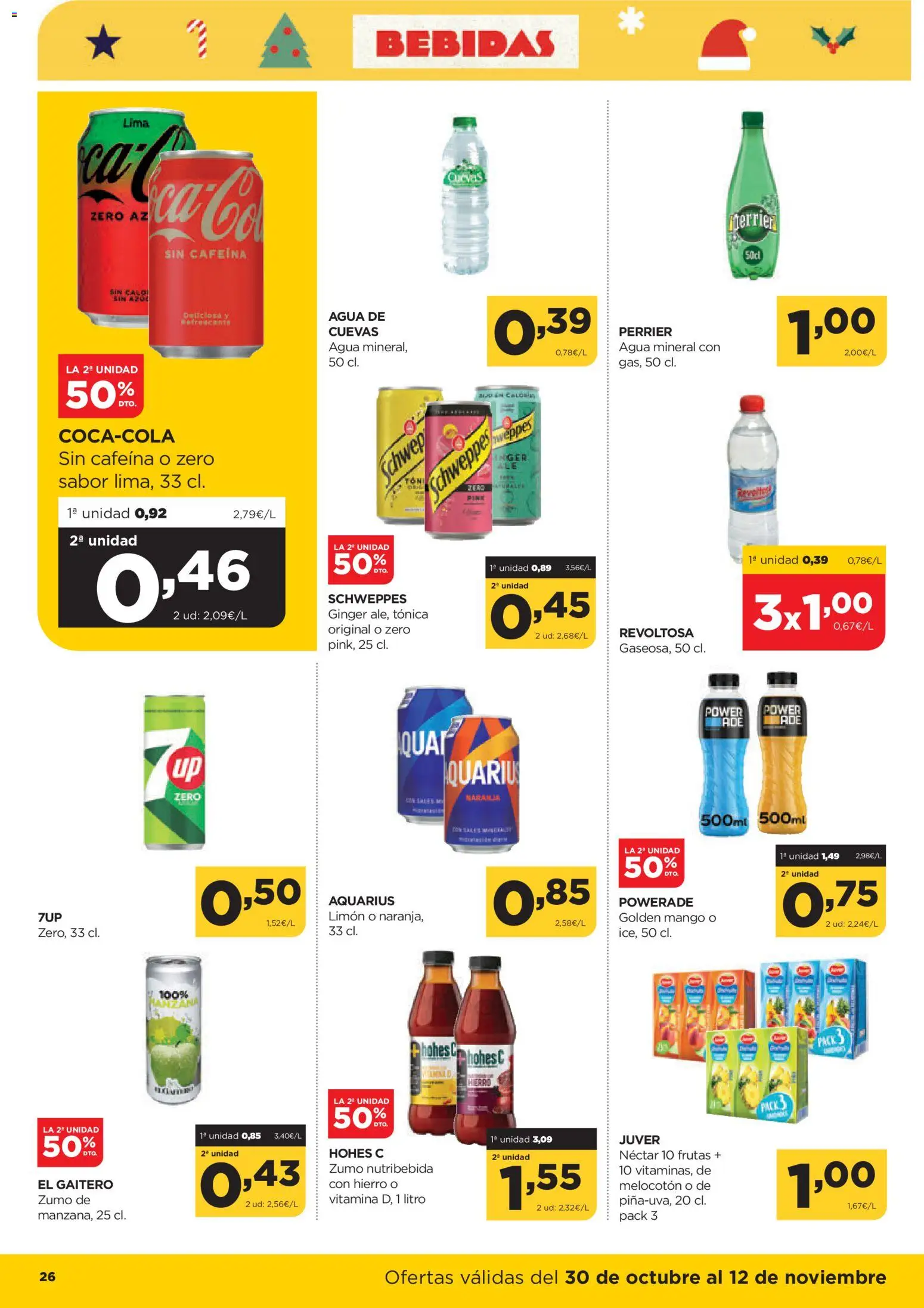 Alimerka folleto Asturias │ válido desde el 30.10.2025 | Página: 26 | Productos: Ροζ πιπέρι, Ρούτερ, Néctar, Agua mineral