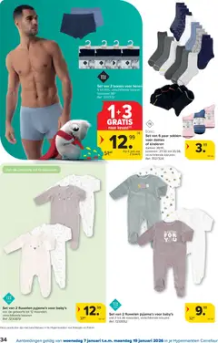 Carrefour folder week 2 - Voorbeeld van een folder van Carrefour, geldig van 07.01.2026 | Pagina: 34 | Producten: Boxers, Sokken