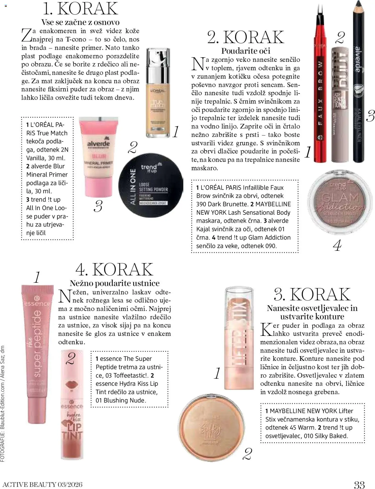 Novi DM Drogerie Markt katalog ponudbe – veljaven od 01.03.2026 | Stran: 33 | Izdelki: Glos za ustnice, Licila, Svinčnik, Senčilo