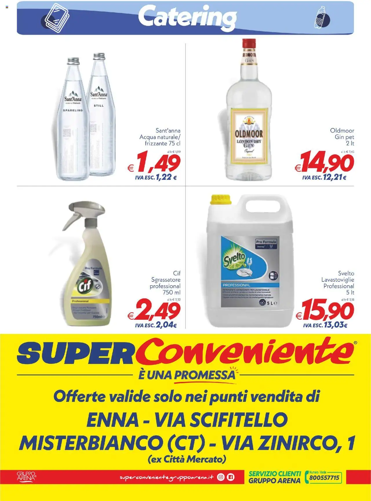 Volantino SuperConveniente del 24.07.2025 | Pagina: 4 | Prodotti: Gin, Sgrassatore, Acqua, Lavastoviglie