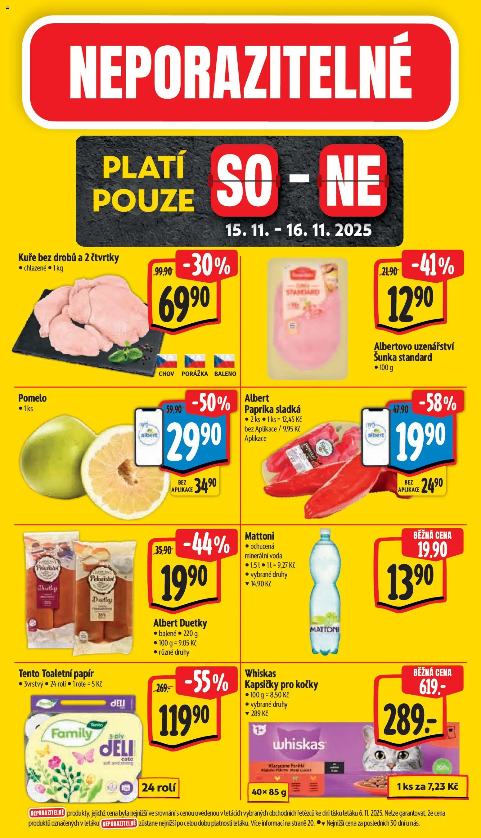 Albert Black Friday od 12.11.2025 | Strana: 42 | Produkty: Mattoni, Voda, Whiskas, Minerální voda