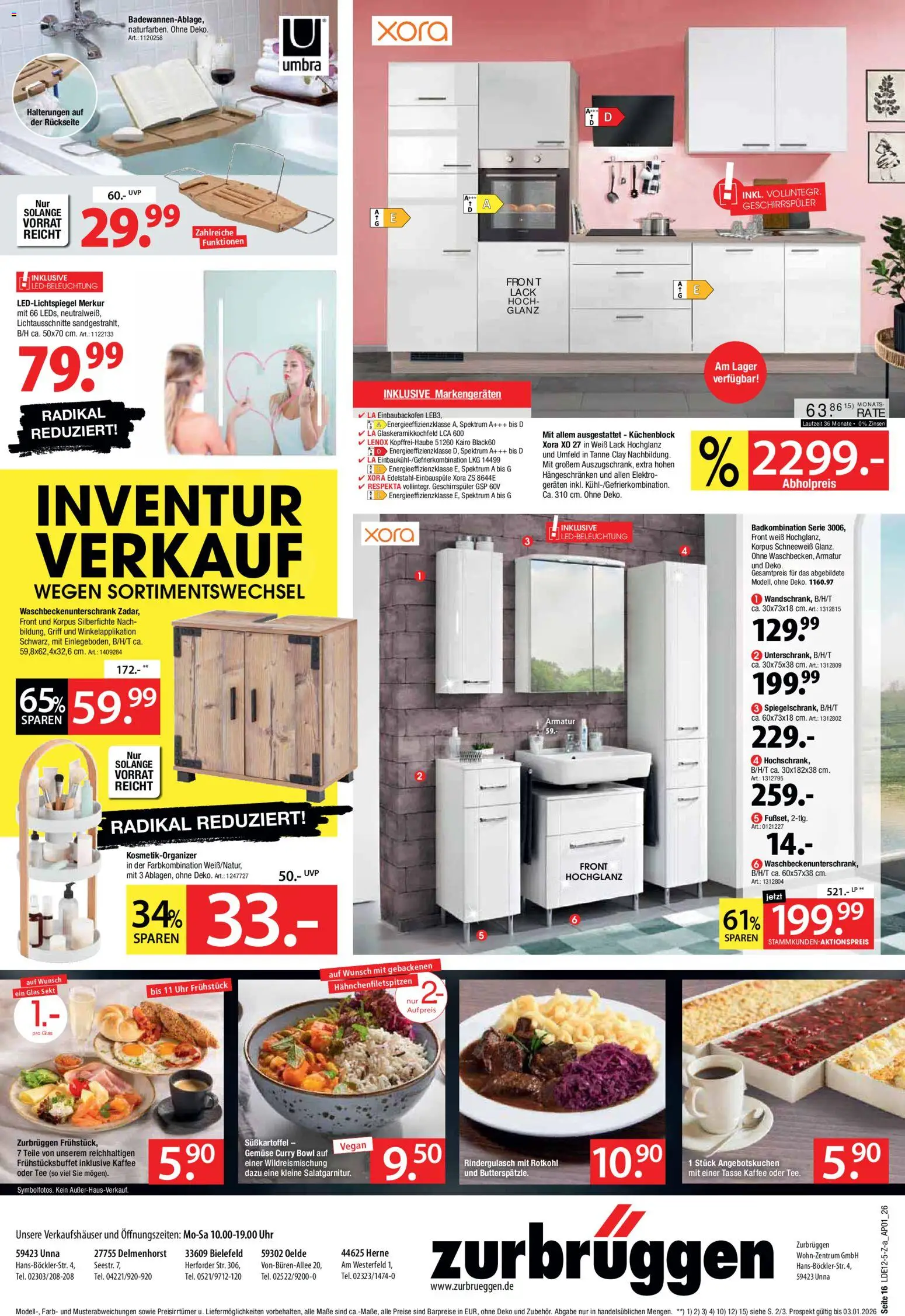 Zurbrüggen - Set One by Musterring Rabatt – gültig ab 16.12.2025 | Seite: 16 | Produkte: Geschirrspüler, Rindergulasch, Tee, Uhr