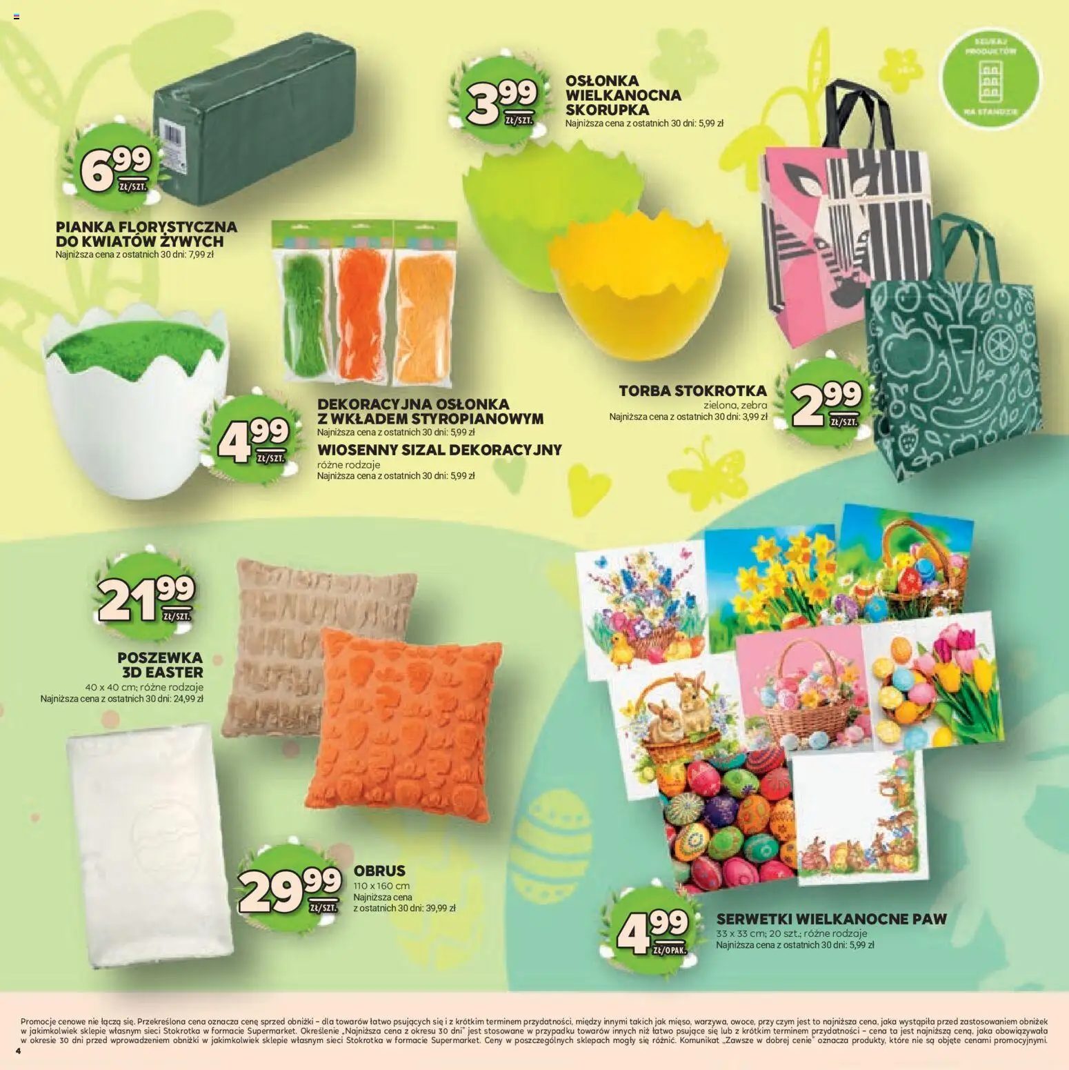 Stokrotka gazetka - Wielkanoc od 19.03.2026 | Strona: 4 | Produkty: Torba, Stokrotka