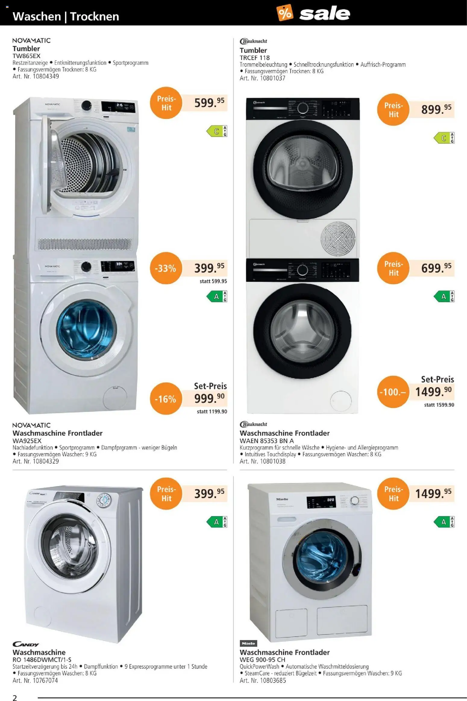 Fust Aktionen – gültig ab 25.12.2025 | Seite: 2 | Produkte: Waschmaschine, Miele