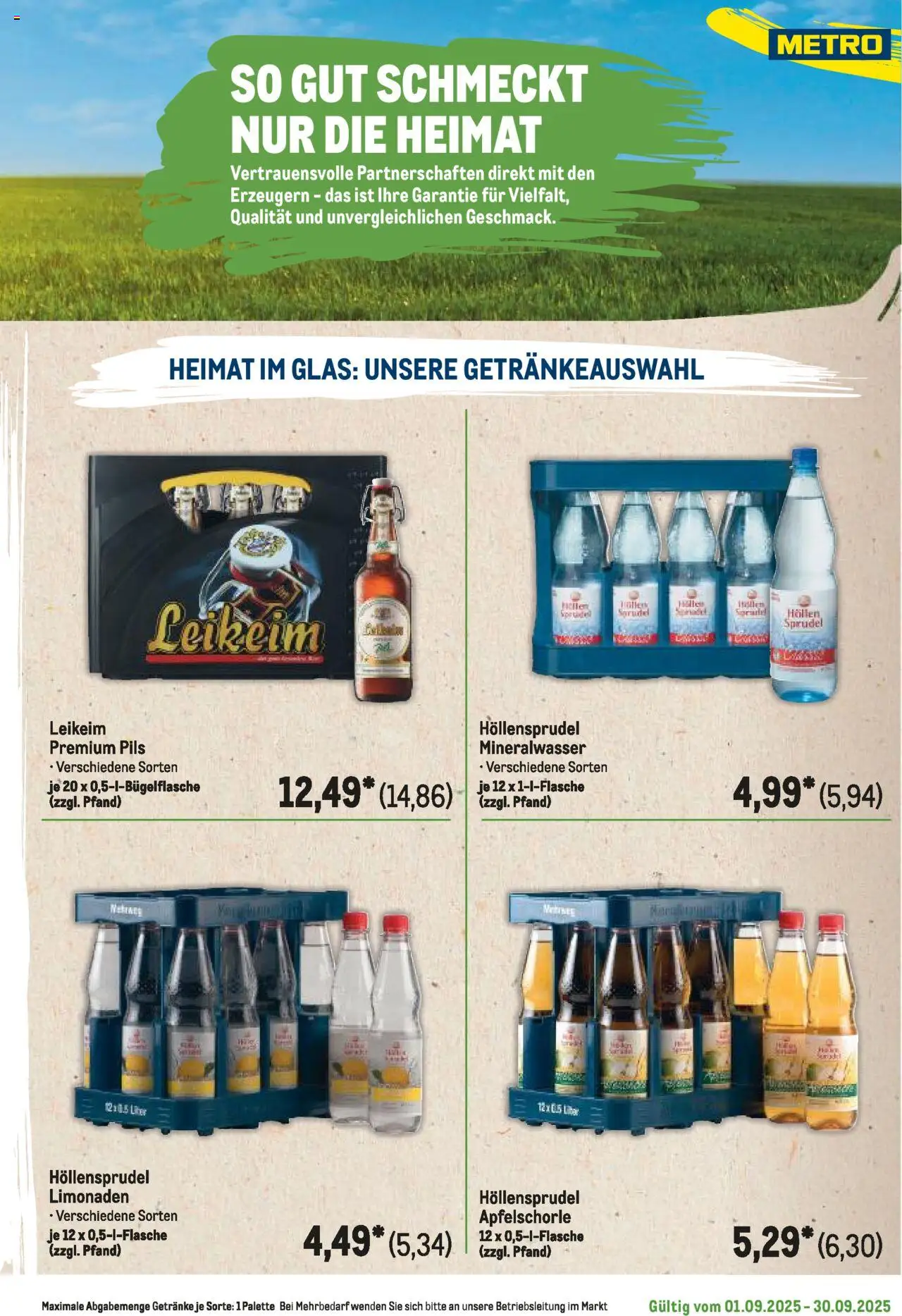 Metro Regionaler Flyer - gültig ab dem 01.09.2025 | Seite: 67 | Produkte: Pils, Mineralwasser