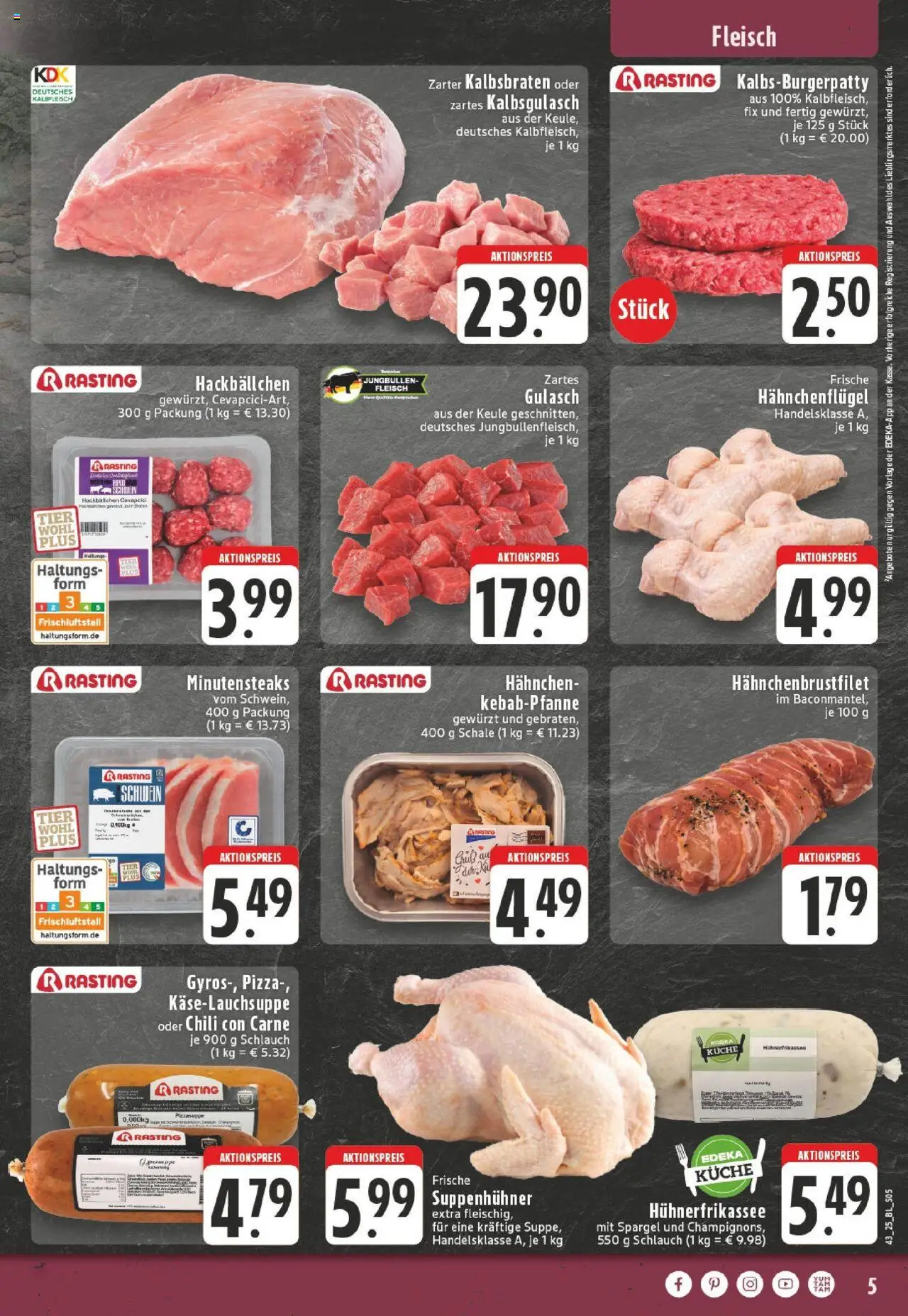 Edeka prospekt Lindlar	 – gültig ab 19.10.2025 | Seite: 5 | Produkte: Küche, Spargel, Gulasch, Chili